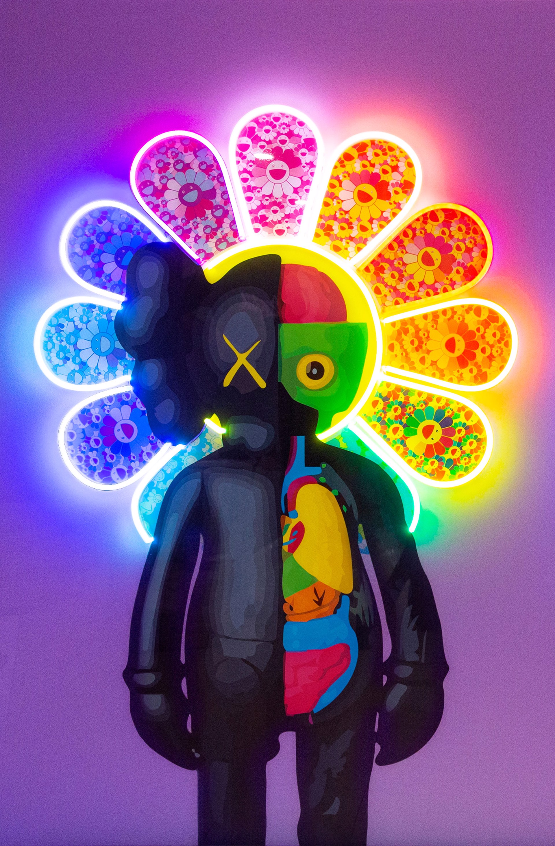 Neon Kaws (Other sizes available Upon Request) by SQRA (AKA Cedric Sequerra)