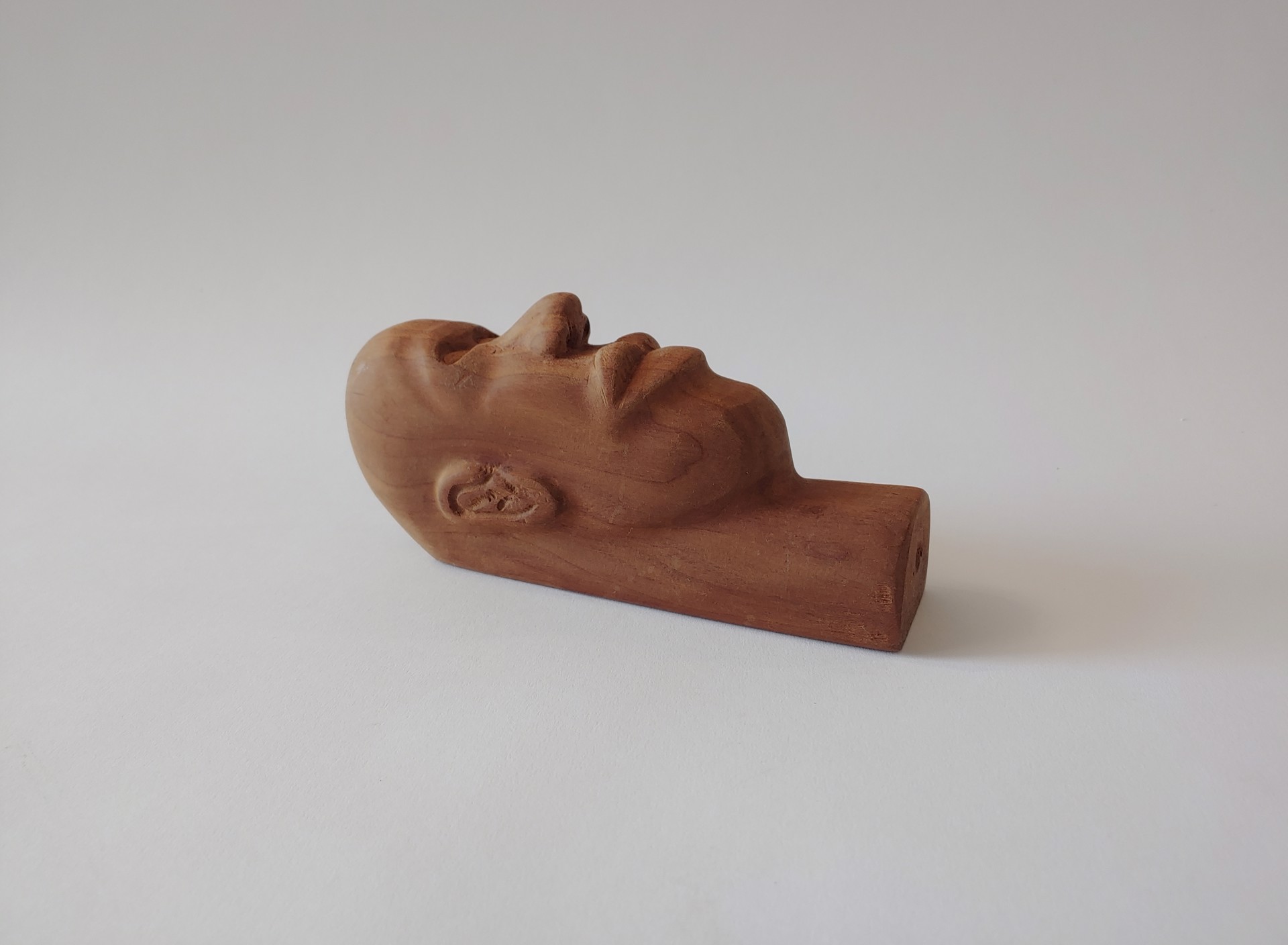 Unfinished Face #2 - Wood Sculpture by David Amdur