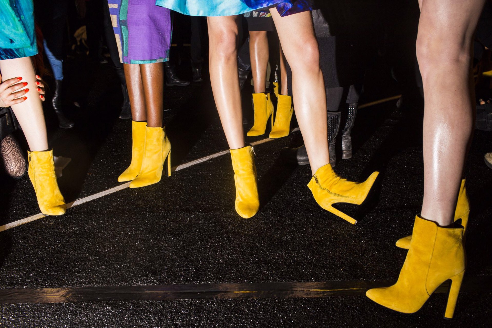 Backstage at Desigual with Yellow Boots, Out of Fashion series, NYC by Landon Nordeman