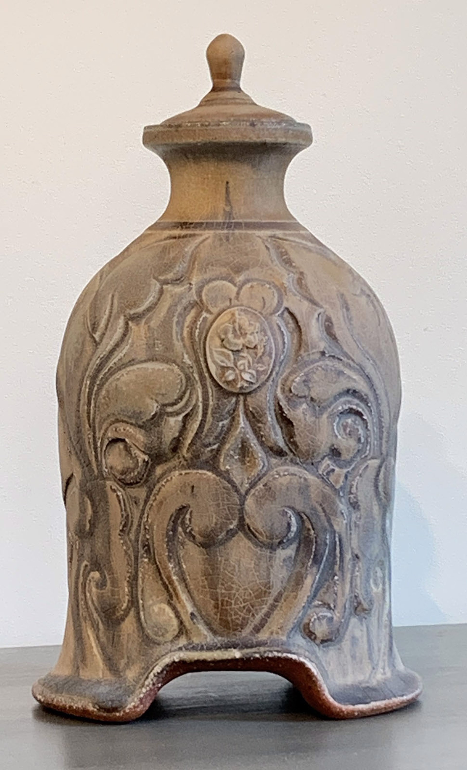Carved Flask with Lid by Martin Tagseth