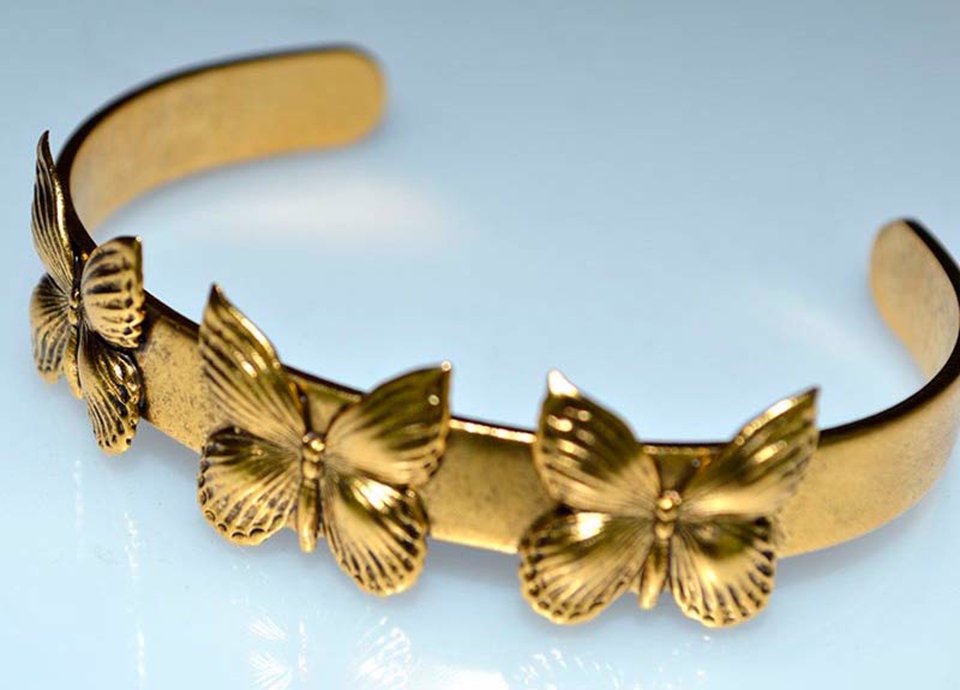 Antiqued Brass Butterly Band by Elaine Coyne