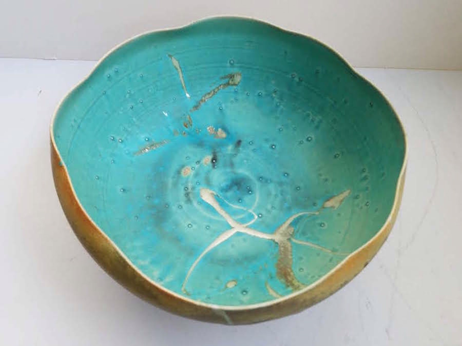 Bowl - Turquoise and Yellow by Kayo O'Young