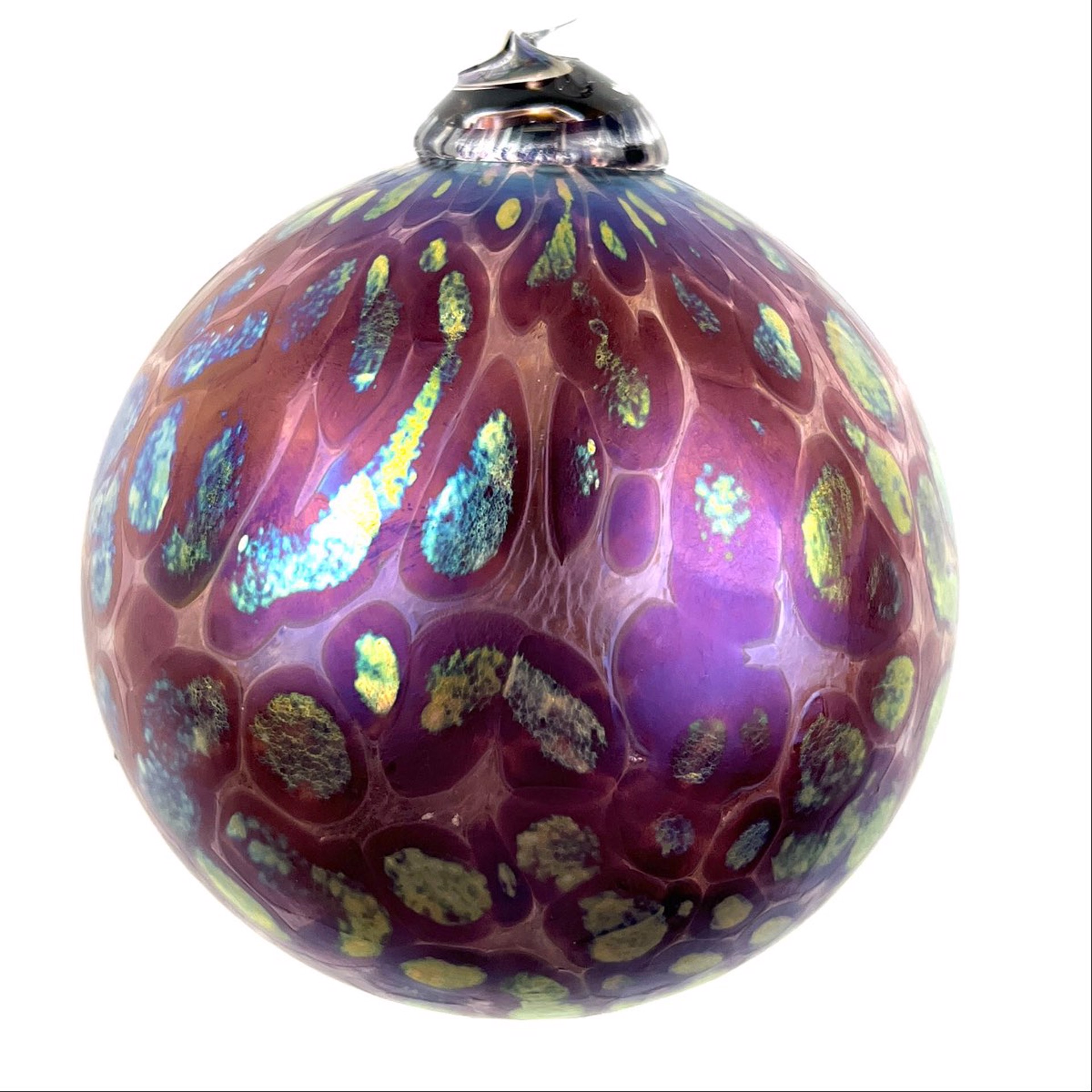 Dapple Magenta Ornament by Furnace Glass