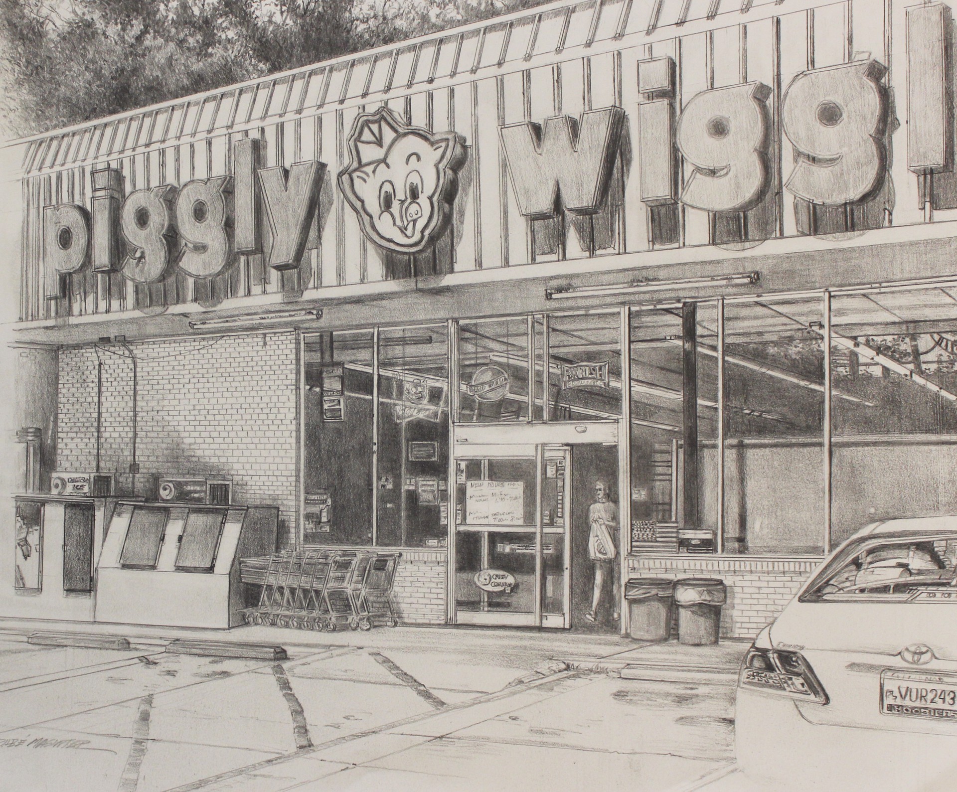 Piggly Wiggly (Pencil) by Shirley Rabe' Masinter