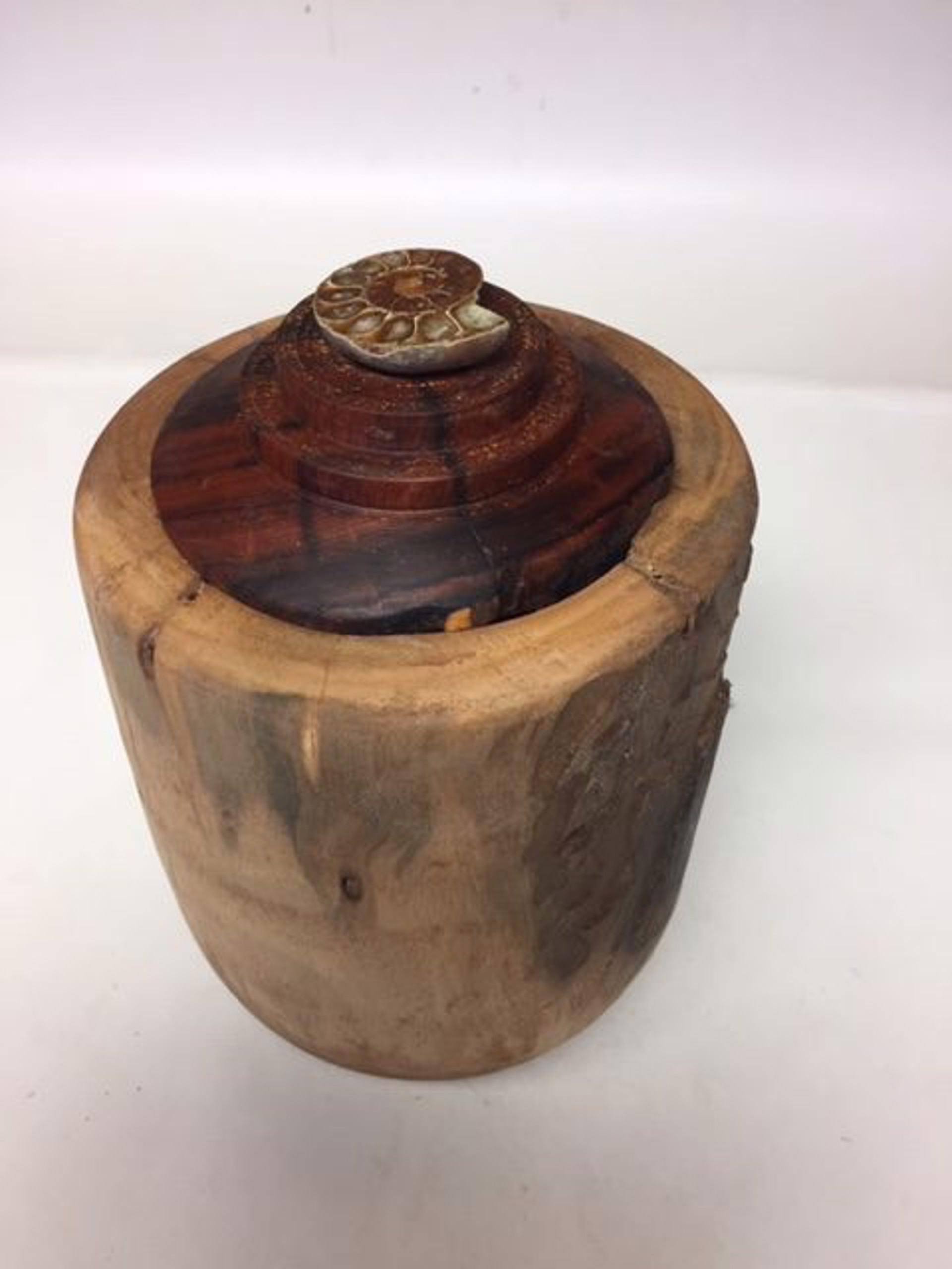 Turned Wood Jar W/Lid #20-36 by Rick Squires