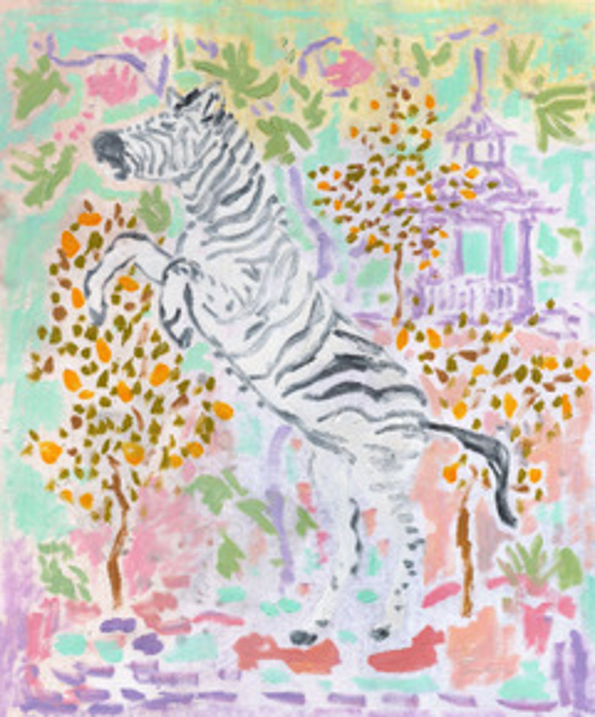 Zebra Facing Left by Anne-Louise Ewen