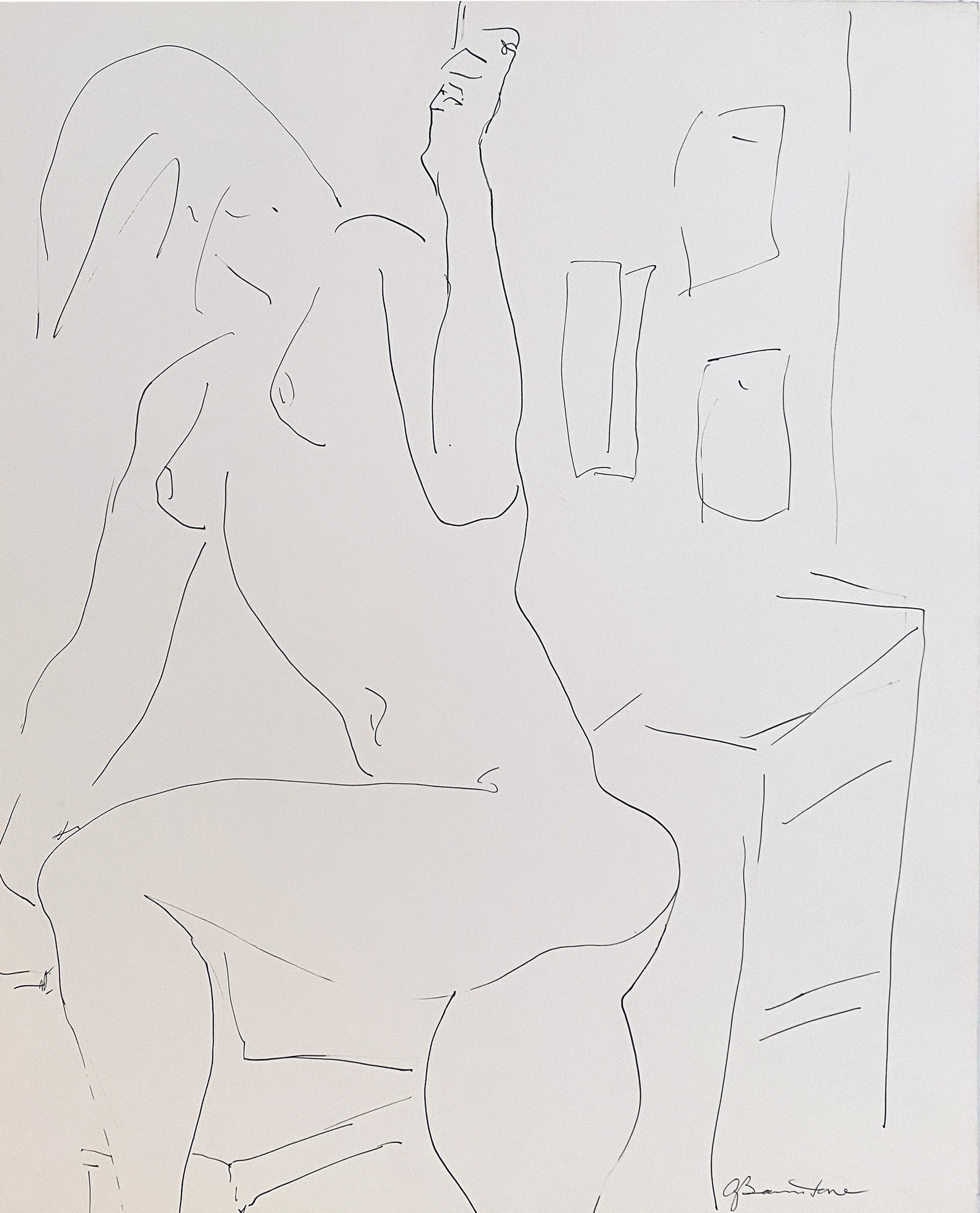 Nude Standing by Gertrude Barnstone