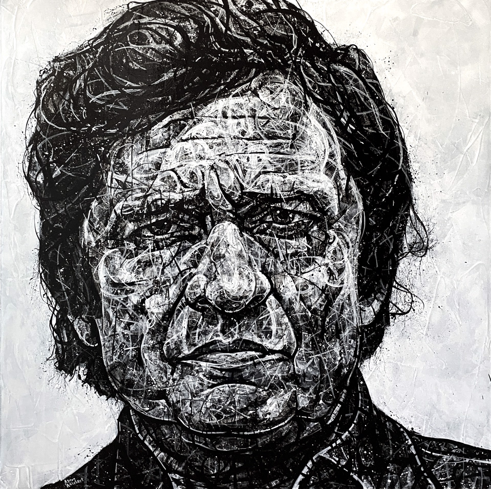 "Crossroads", Portrait of Johnny Cash by Aaron Reichert