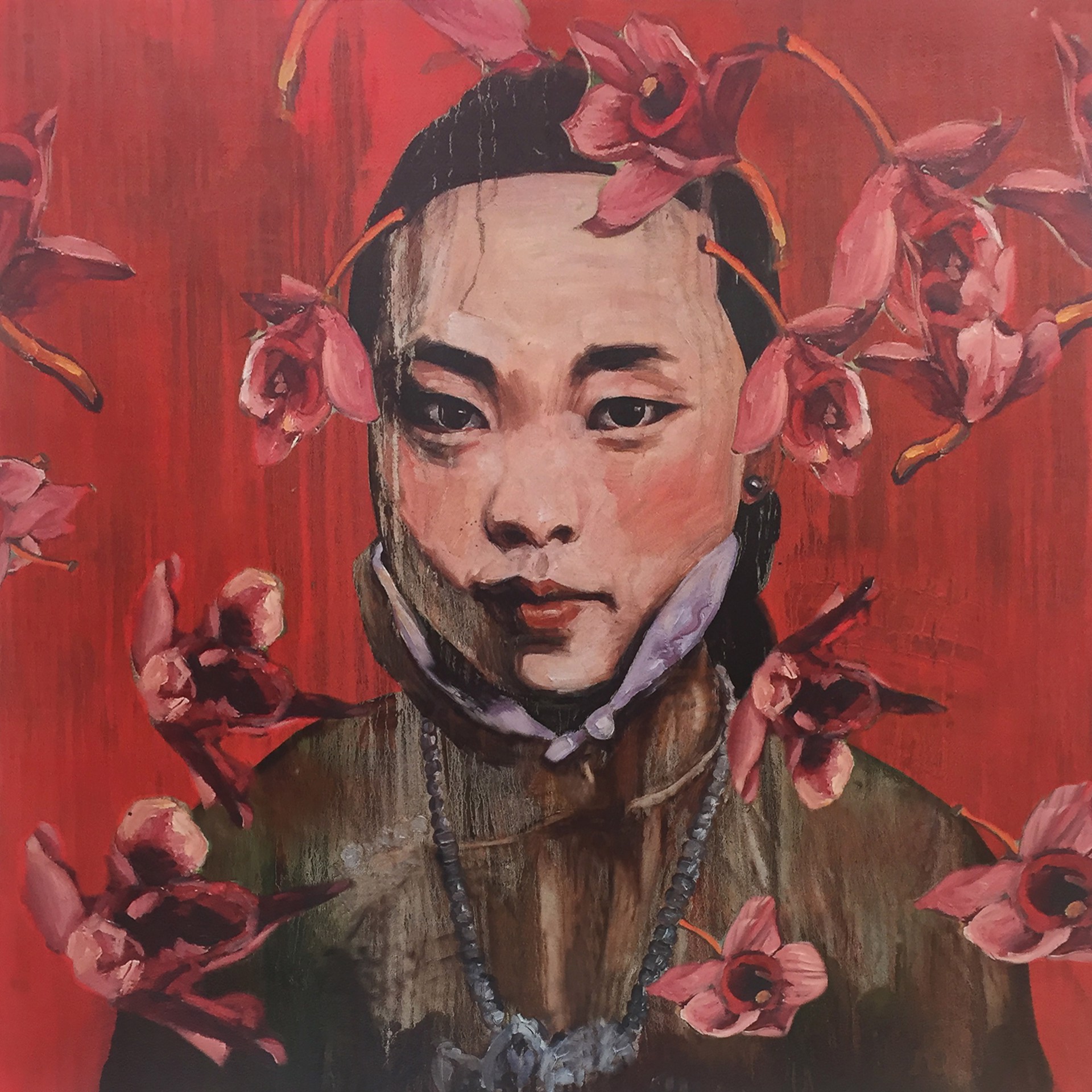 Red Flowers by Hung Liu