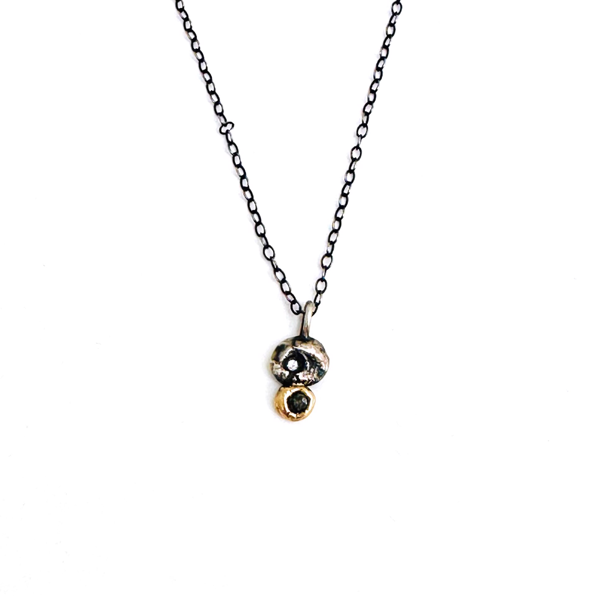 Molten Diamond Necklace by Zanny Cox