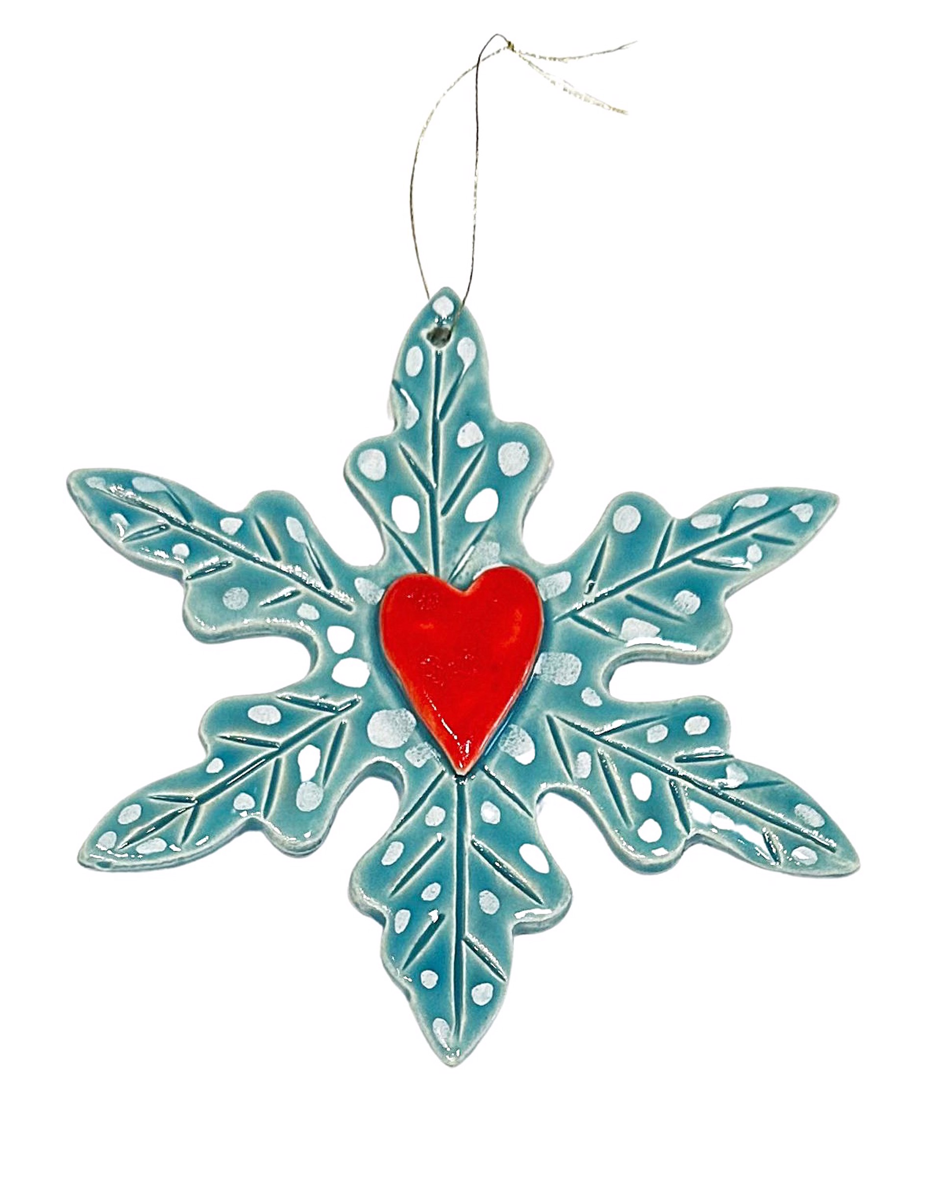 Ornament - Snowflake with Heart by Robin Chlad