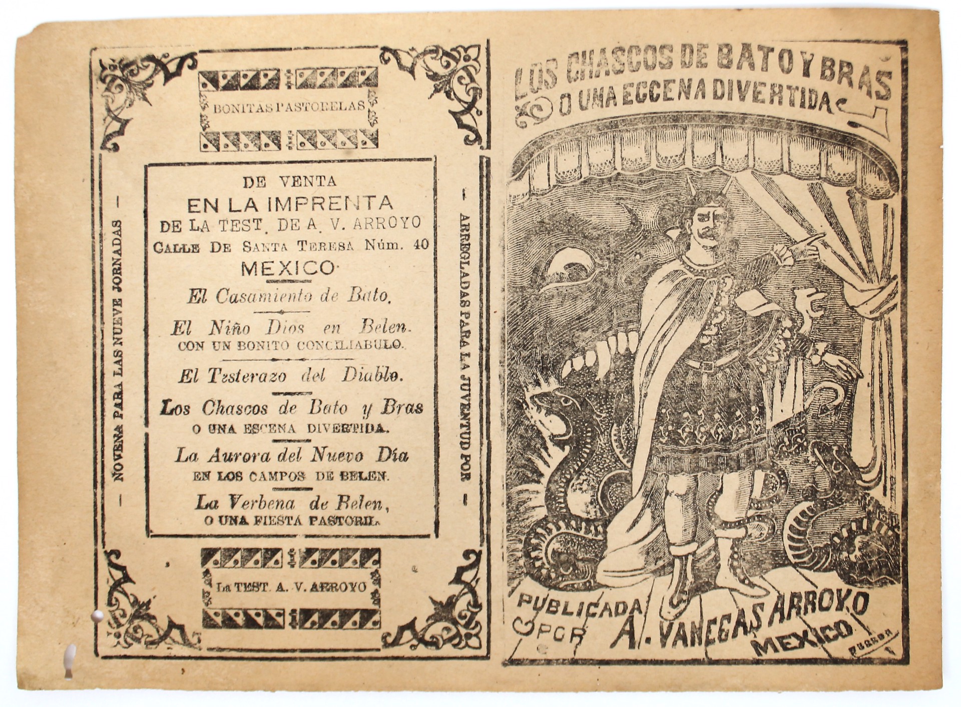 Los Chascos de Bato y Bras, o una escena divertida by José Guadalupe Posada