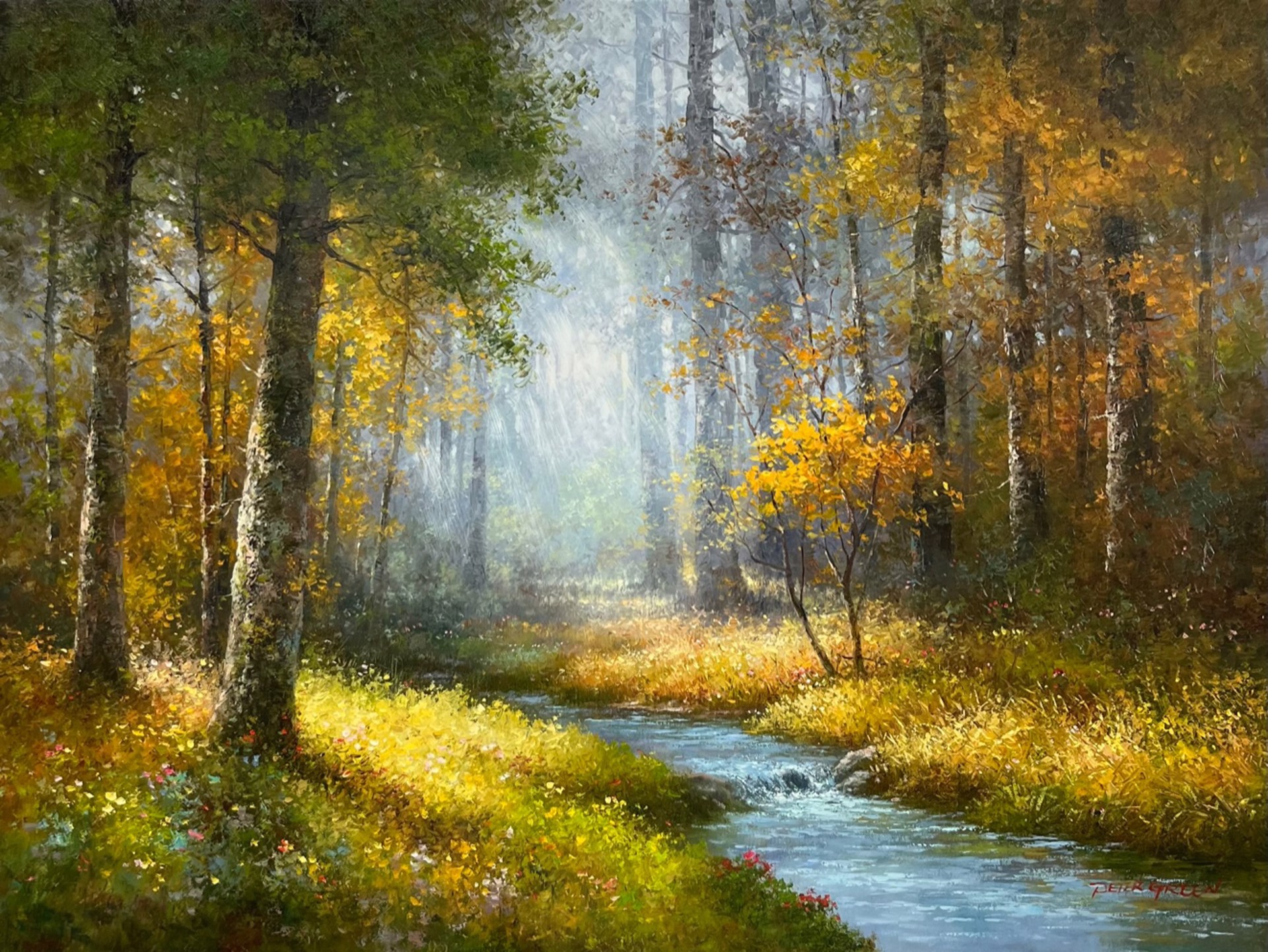 Wooded Stream by Peter Green