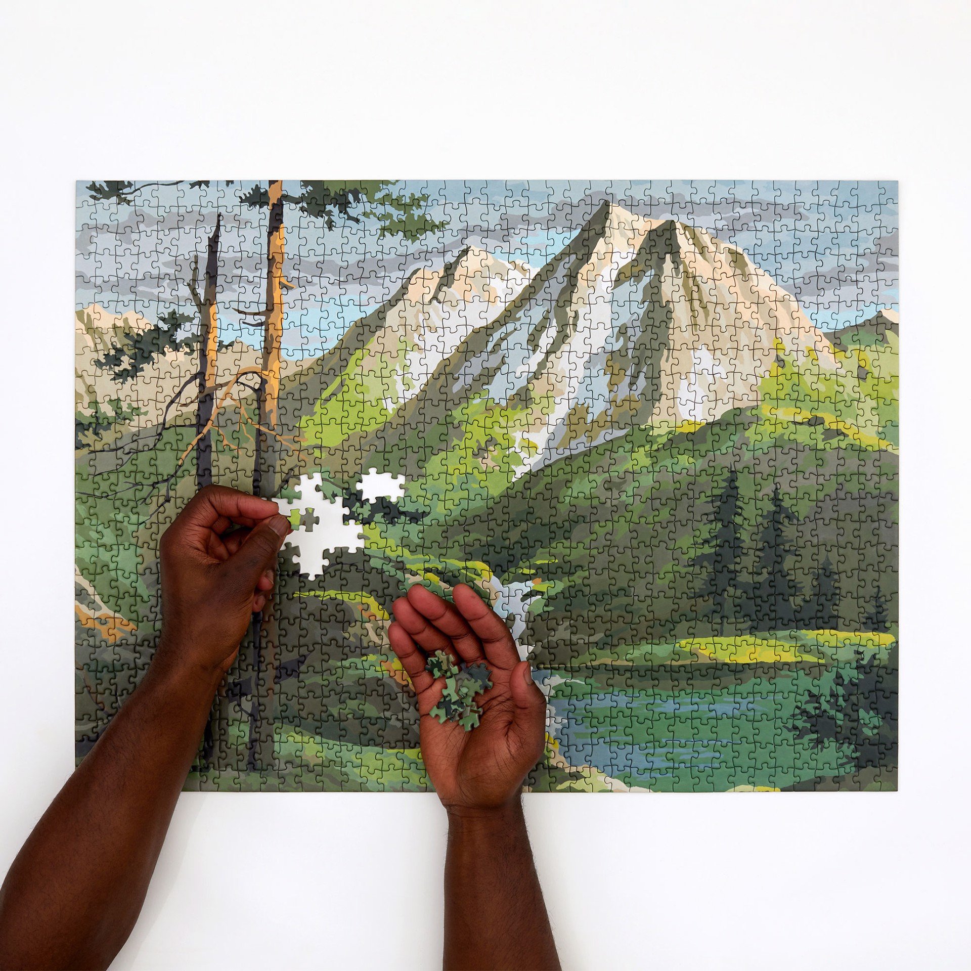 Paint by Numbers Mountains by Four Point Puzzles
