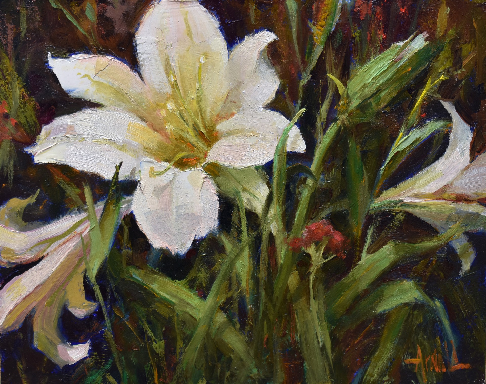 White Lilies by Carol Arnold