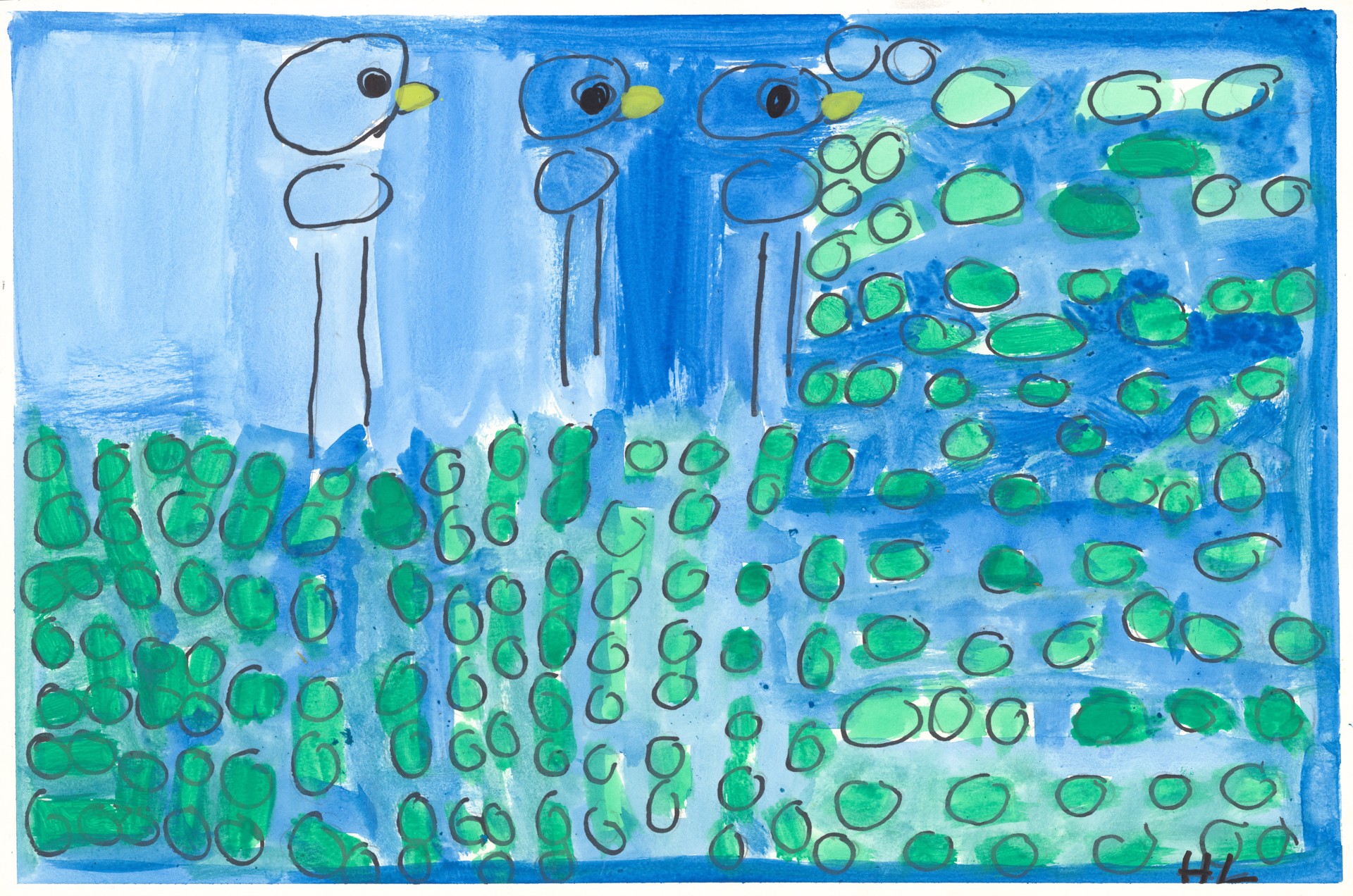Birds in the Blue by Helen Lewis