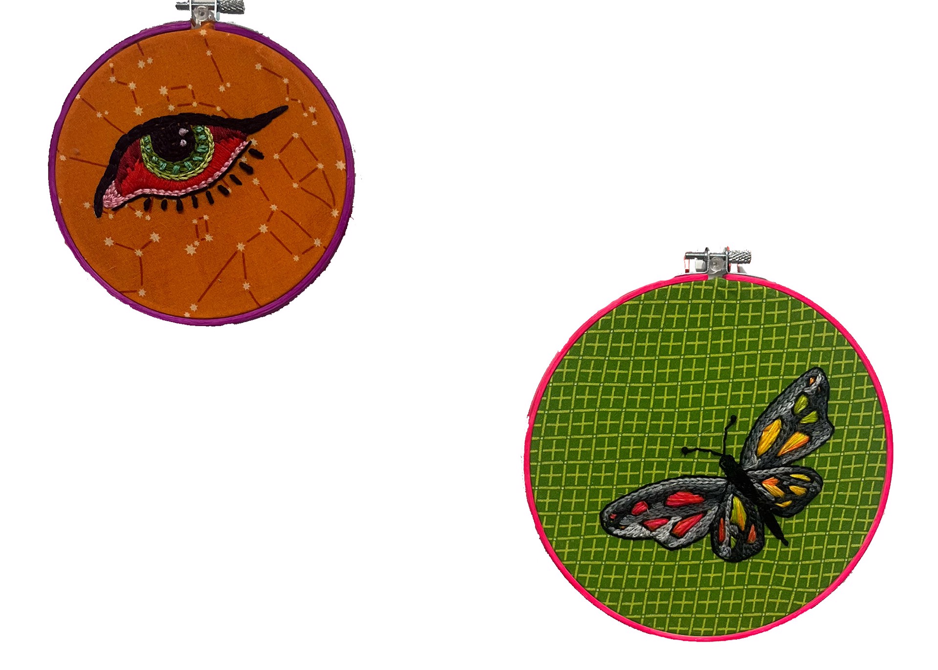 Eye and Butterfly Embroidery by Emily Margot Night