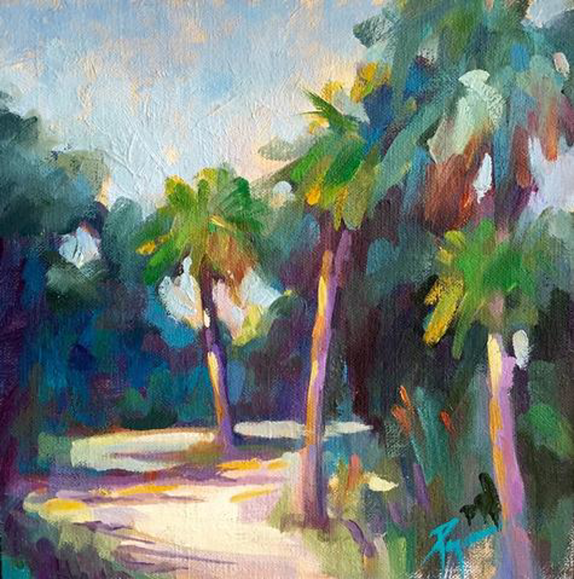 Beckoning Path & Three Palms by Tammy Papa