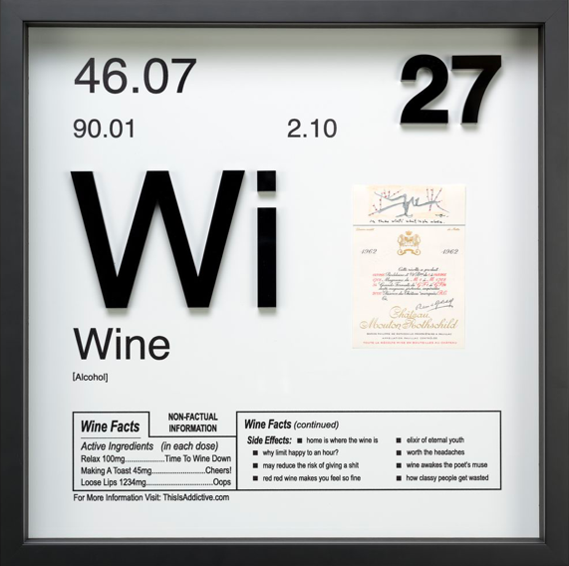 Wine -  Periodic Table of Addictions by Daniel Allen Cohen