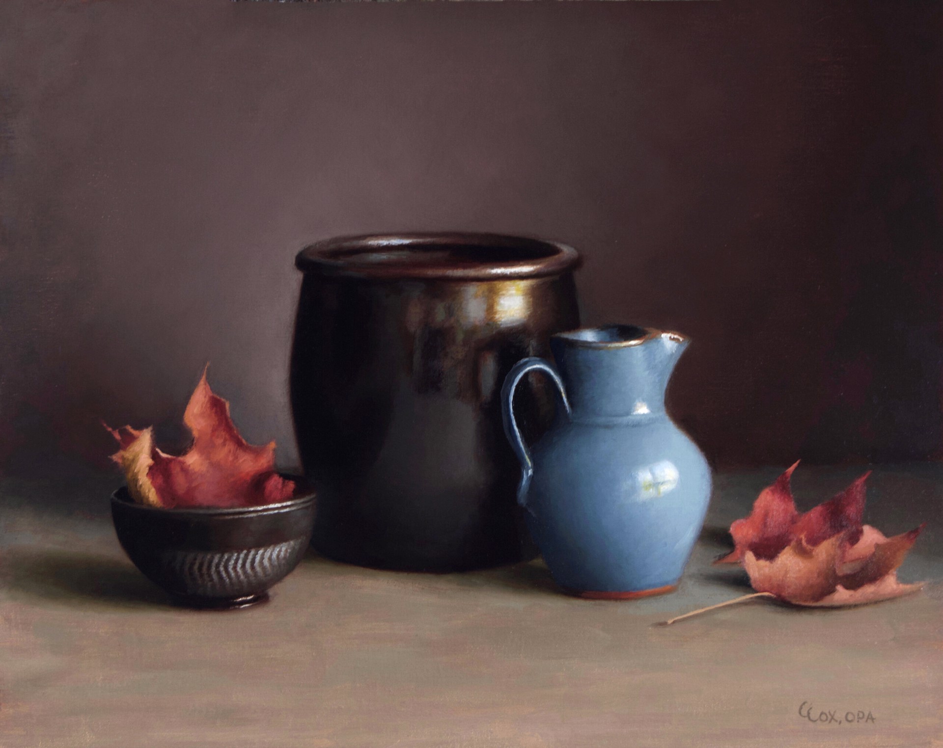 Cecelia I. Cox "Brown Crock" by Oil Painters of America