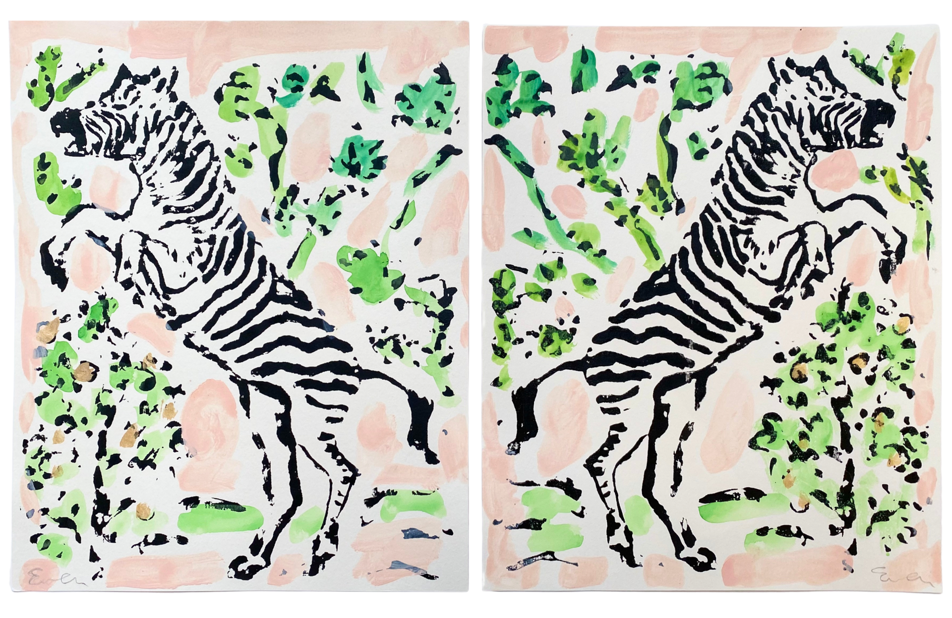 Zebra Pair by ANNE-LOUISE EWEN