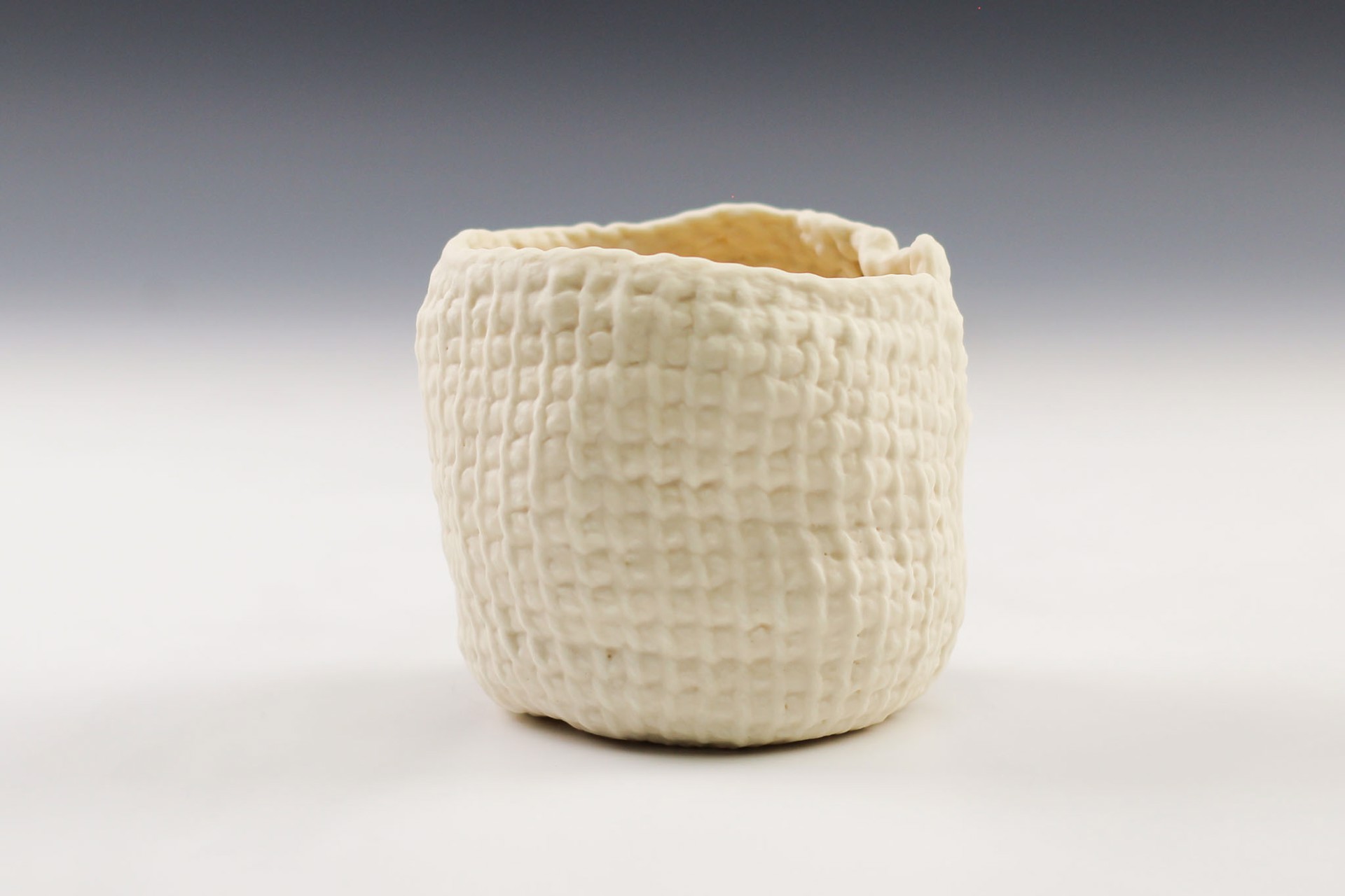Small Tunisian Crochet Vessel by Lisa Belsky