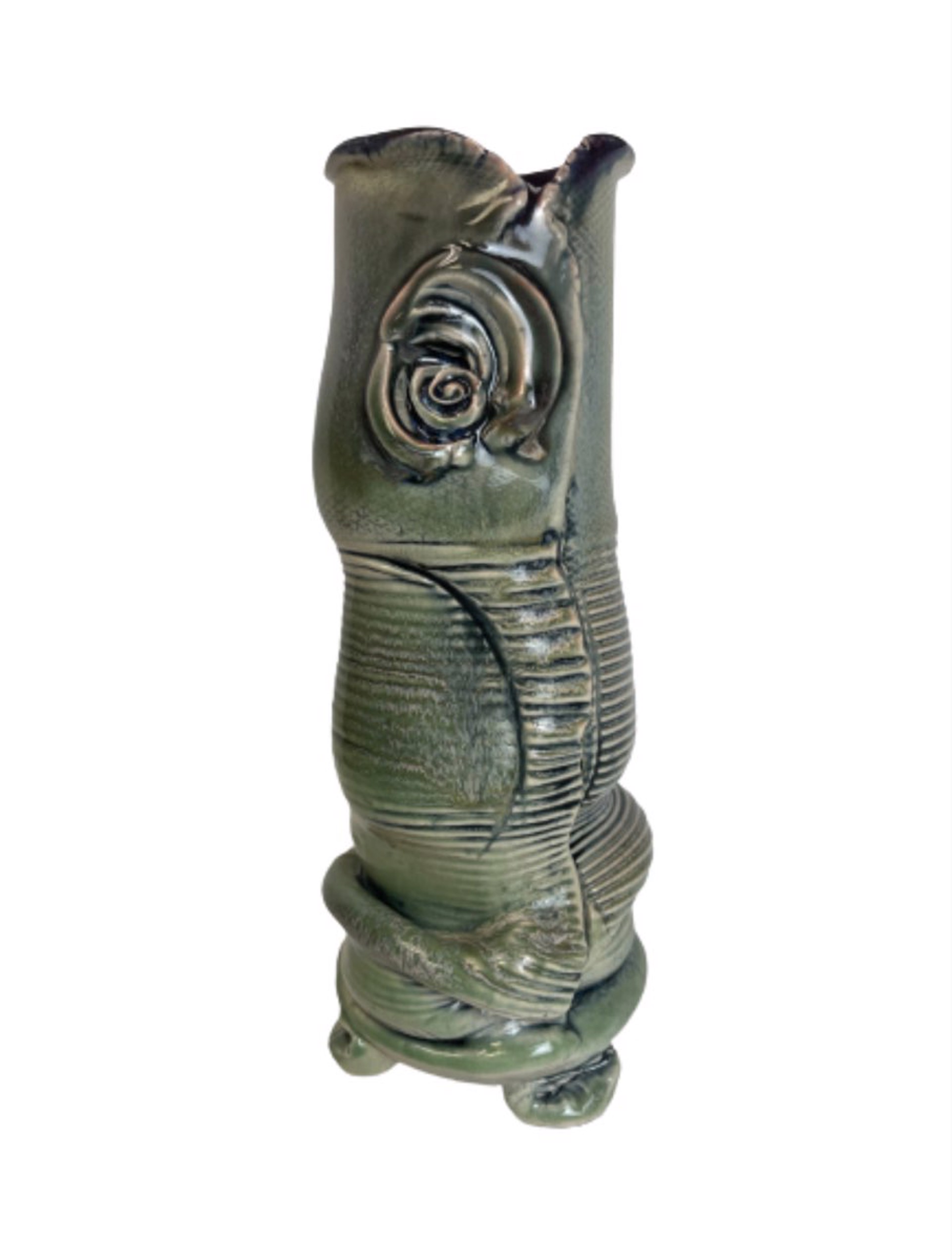 Tall Vase with Emblem by Sandy Blain