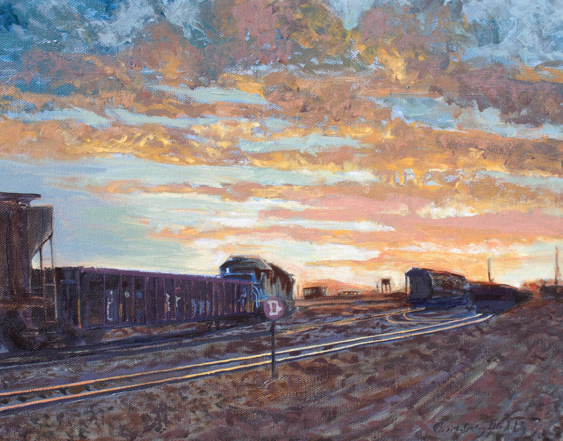Railroad Sunset by Charlie Meckel