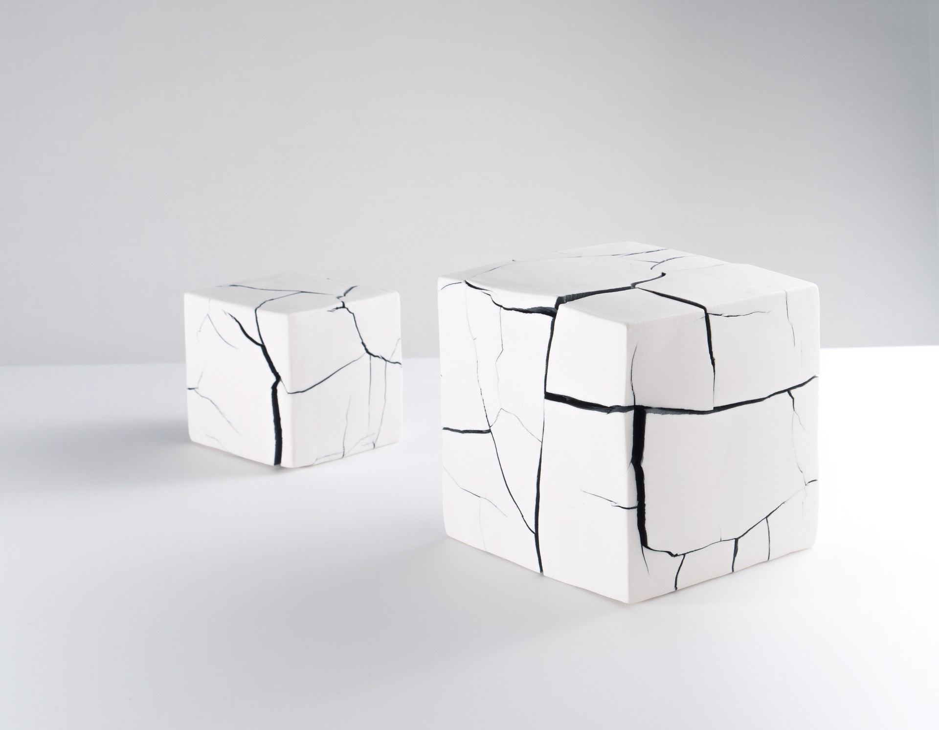 White Porcelain Cube by Liza Riddle