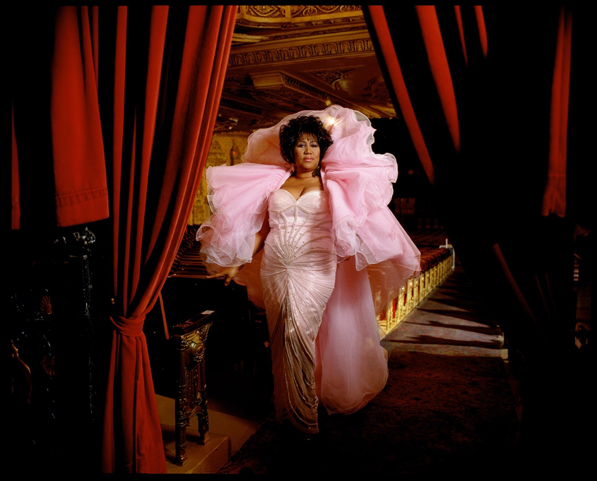 96089 Aretha Franklin Pink Dress Color by Timothy White
