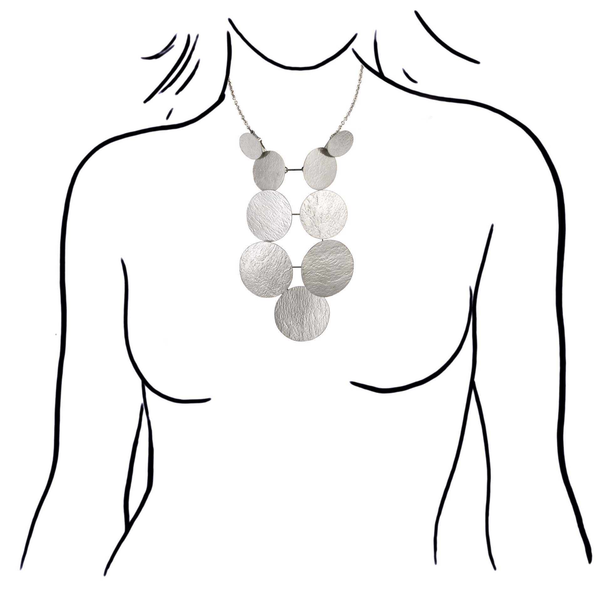 Sterling Jabot Necklace, 2010 by Daniel Kruger