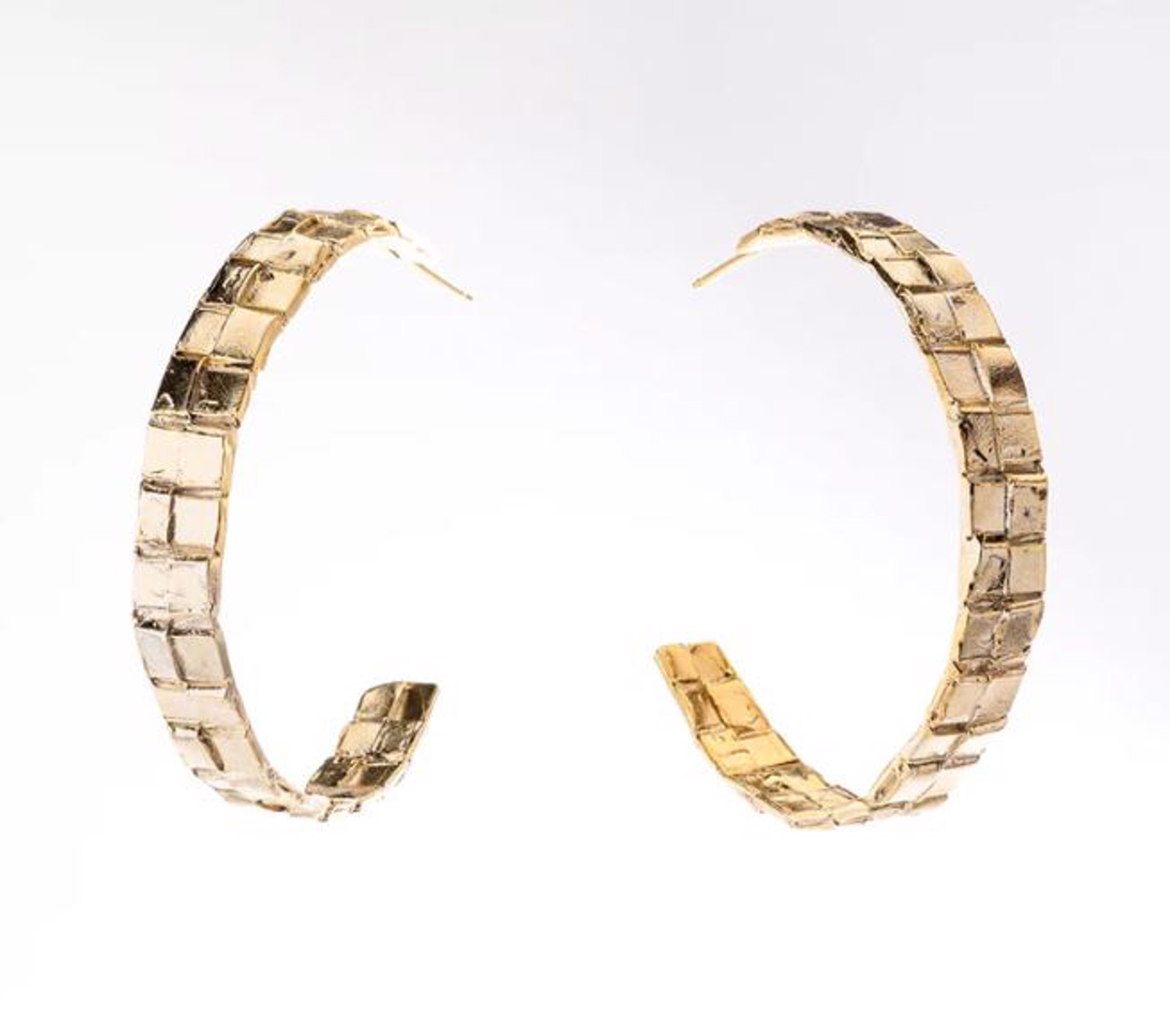 Large Double Woven Hoop Earrings - Gold Plated by Sydnie Wainland
