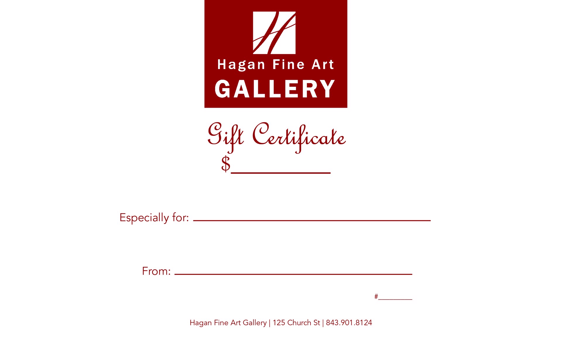 Gift Card for Hagan Fine Art Gallery