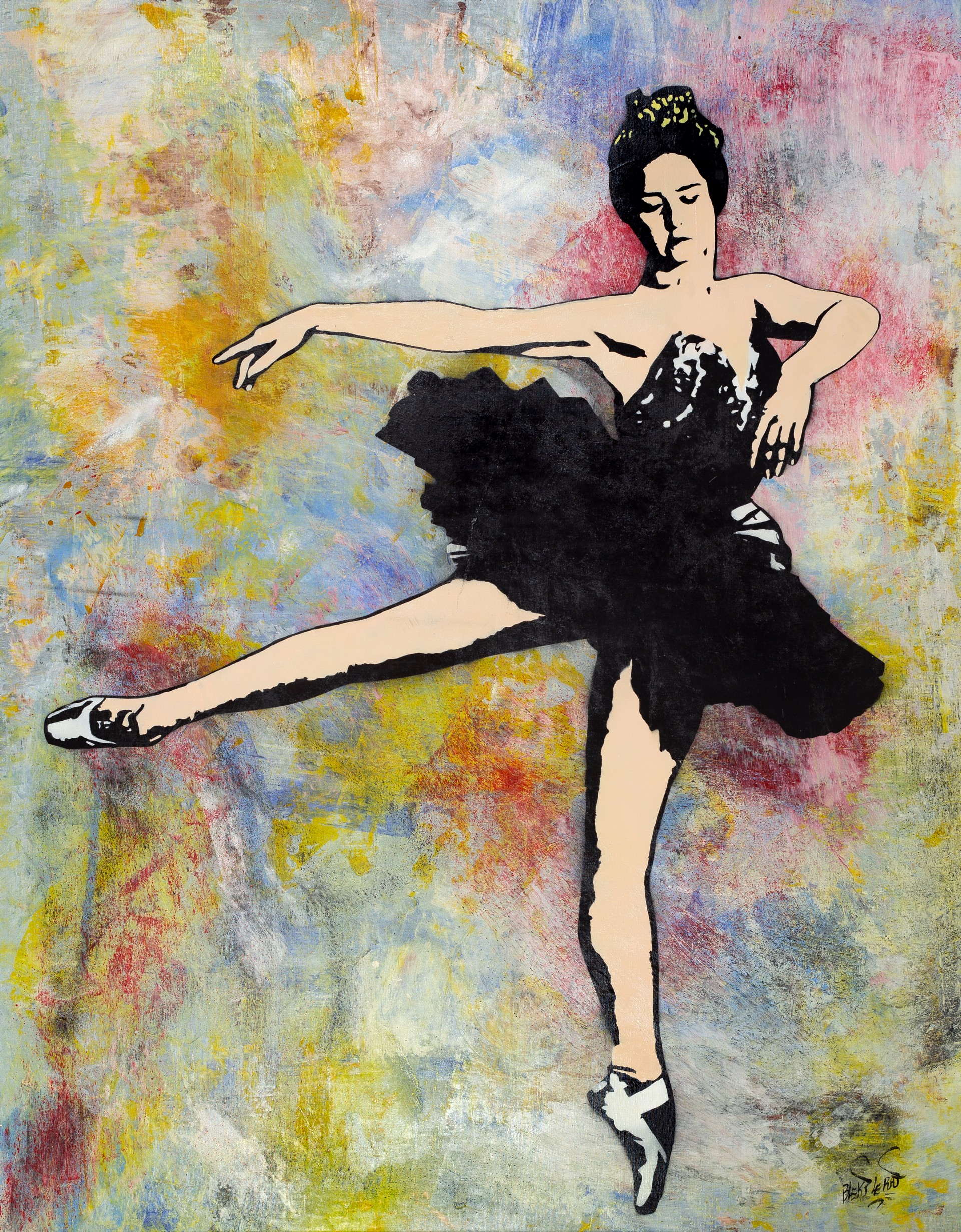 Danseuse Pastell by Blek le Rat