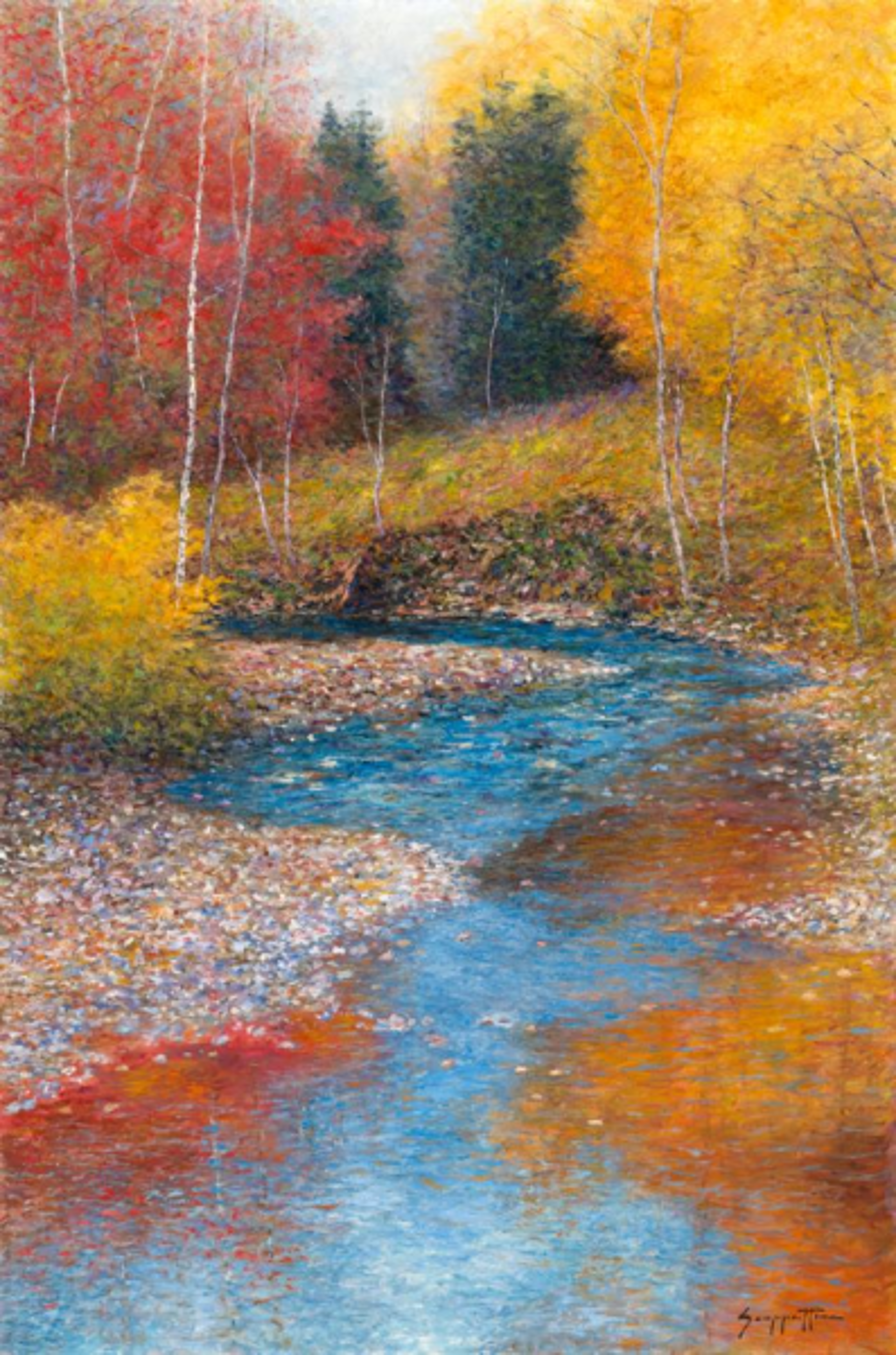 Autumn Stream (S/N) by James Scoppettone