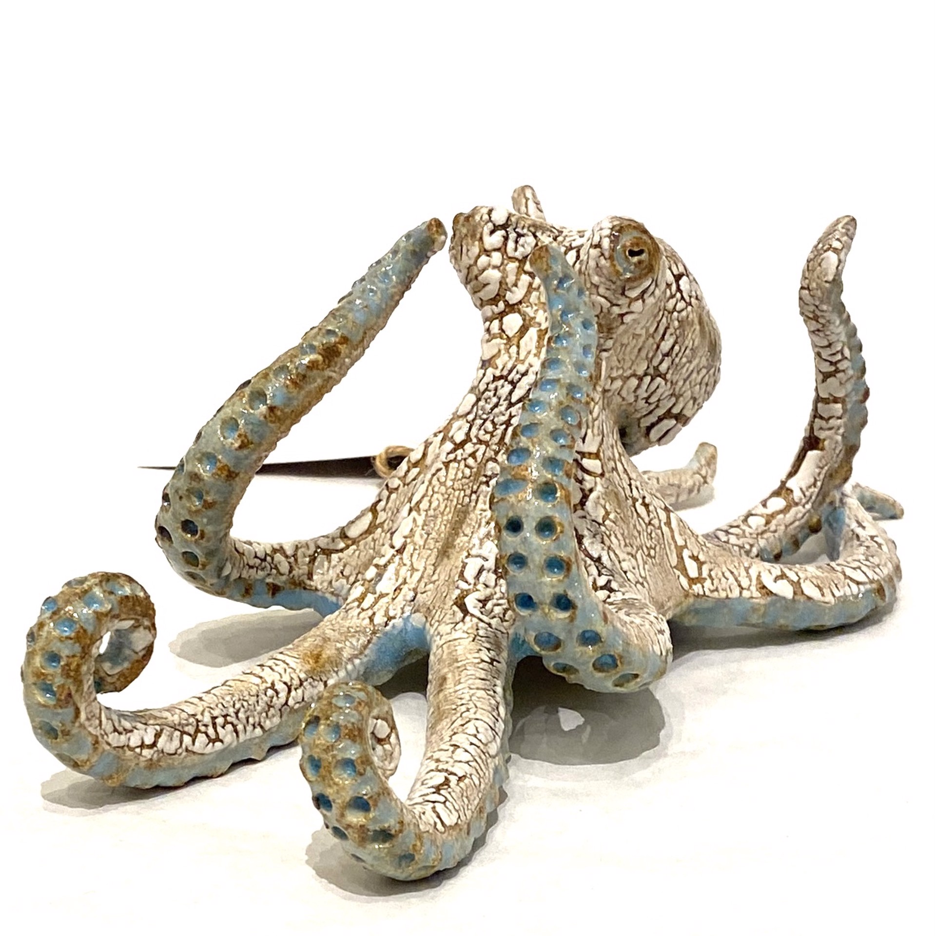 Octopus Cell Phone or Business Card Holder~Caribbean Blue by Shayne Greco
