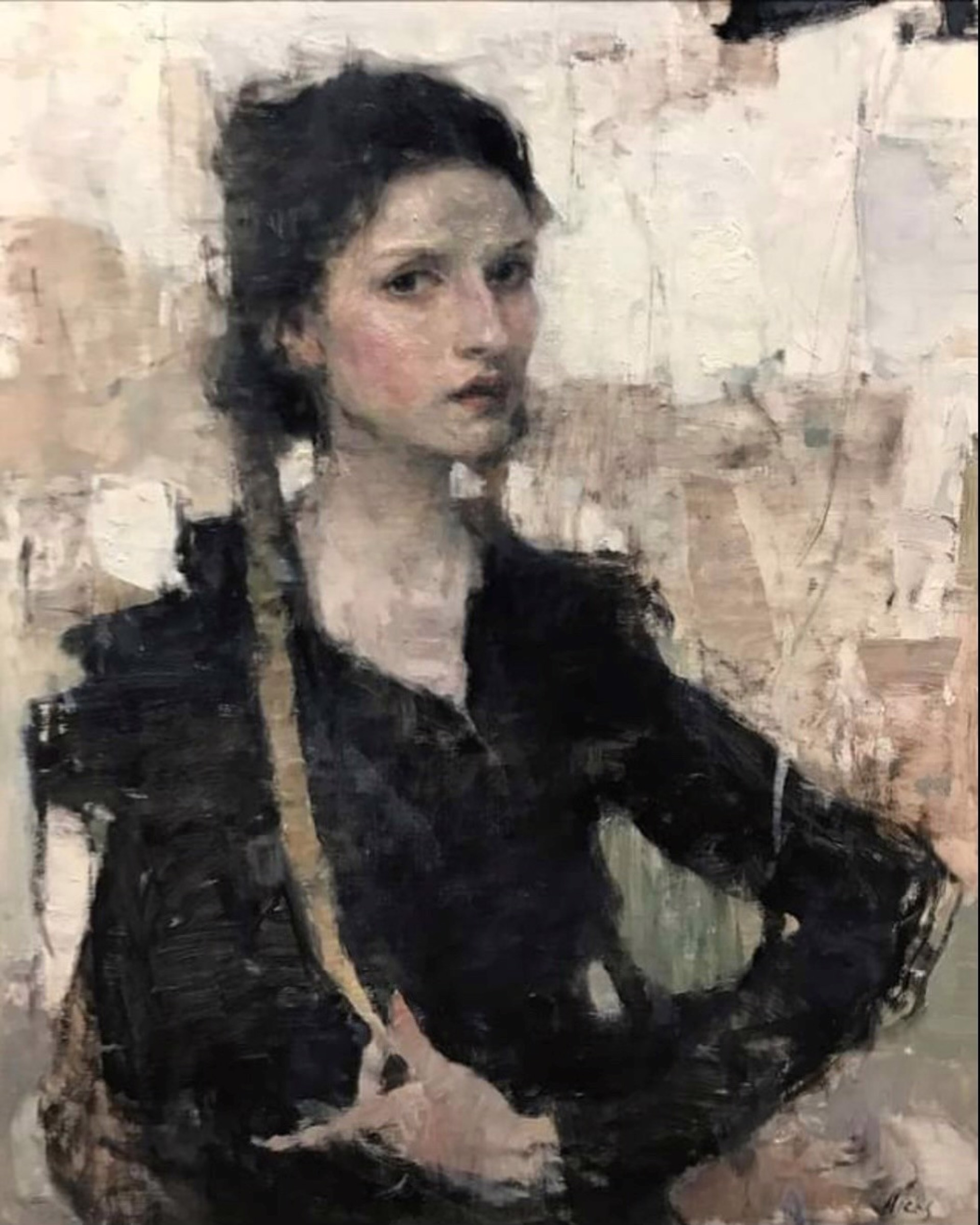 Girl With Braids by Ron Hicks