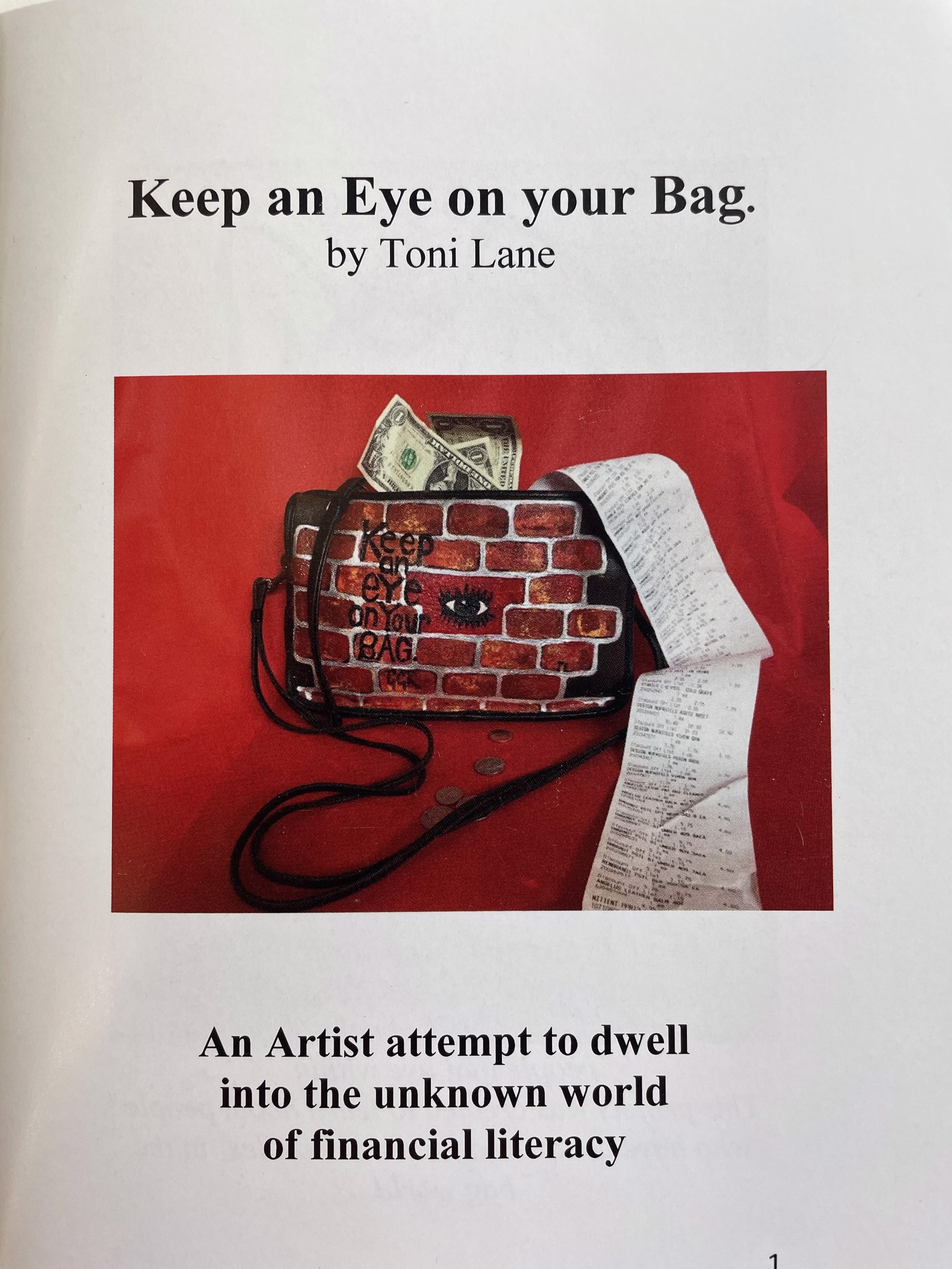 Keep an Eye on your Bag - Show Catalogue by Toni Lane