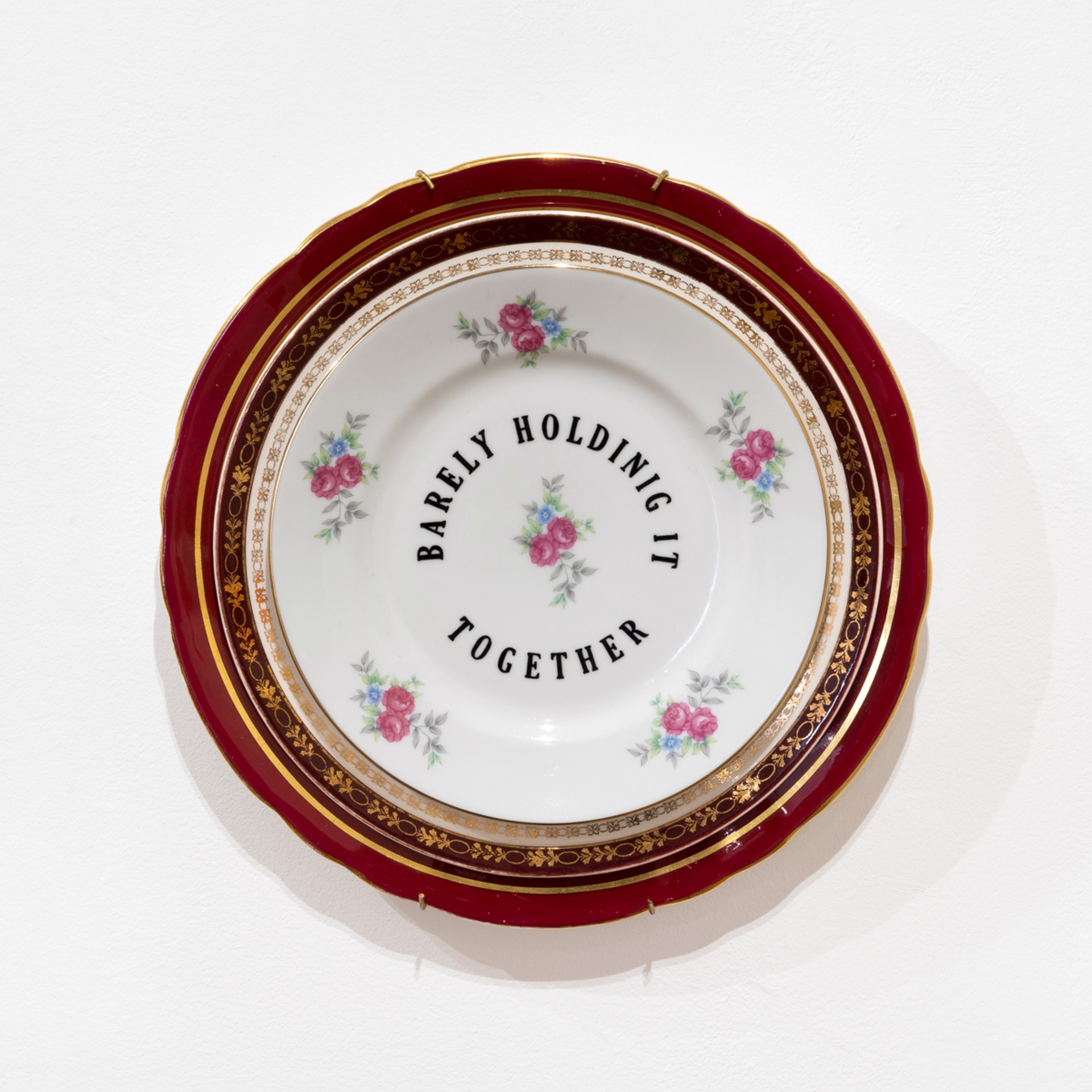 Barely Holdinig [sic] Together (Wallflower - plate assortment) by Marie-Claude Marquis