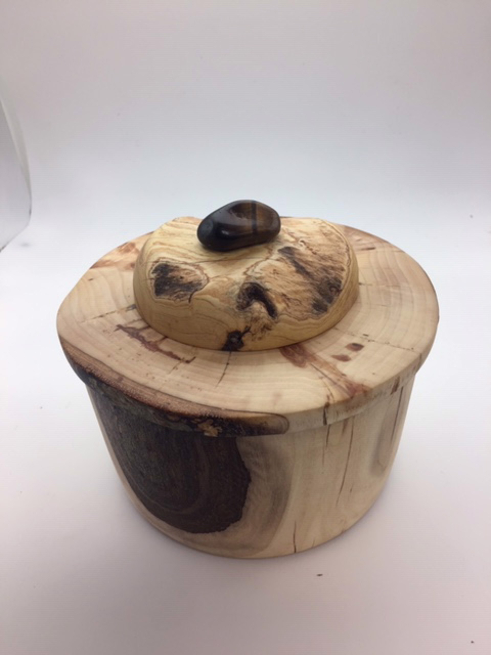 Turned Wood Jar W/Lid #22-90 by Rick Squires
