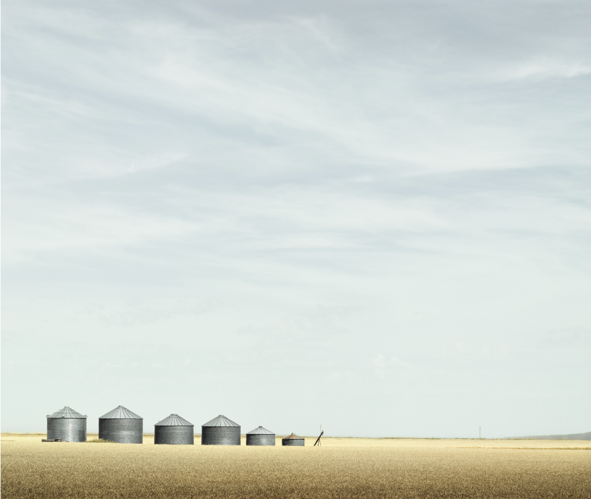 Grain Bins 1 by Jim Westphalen