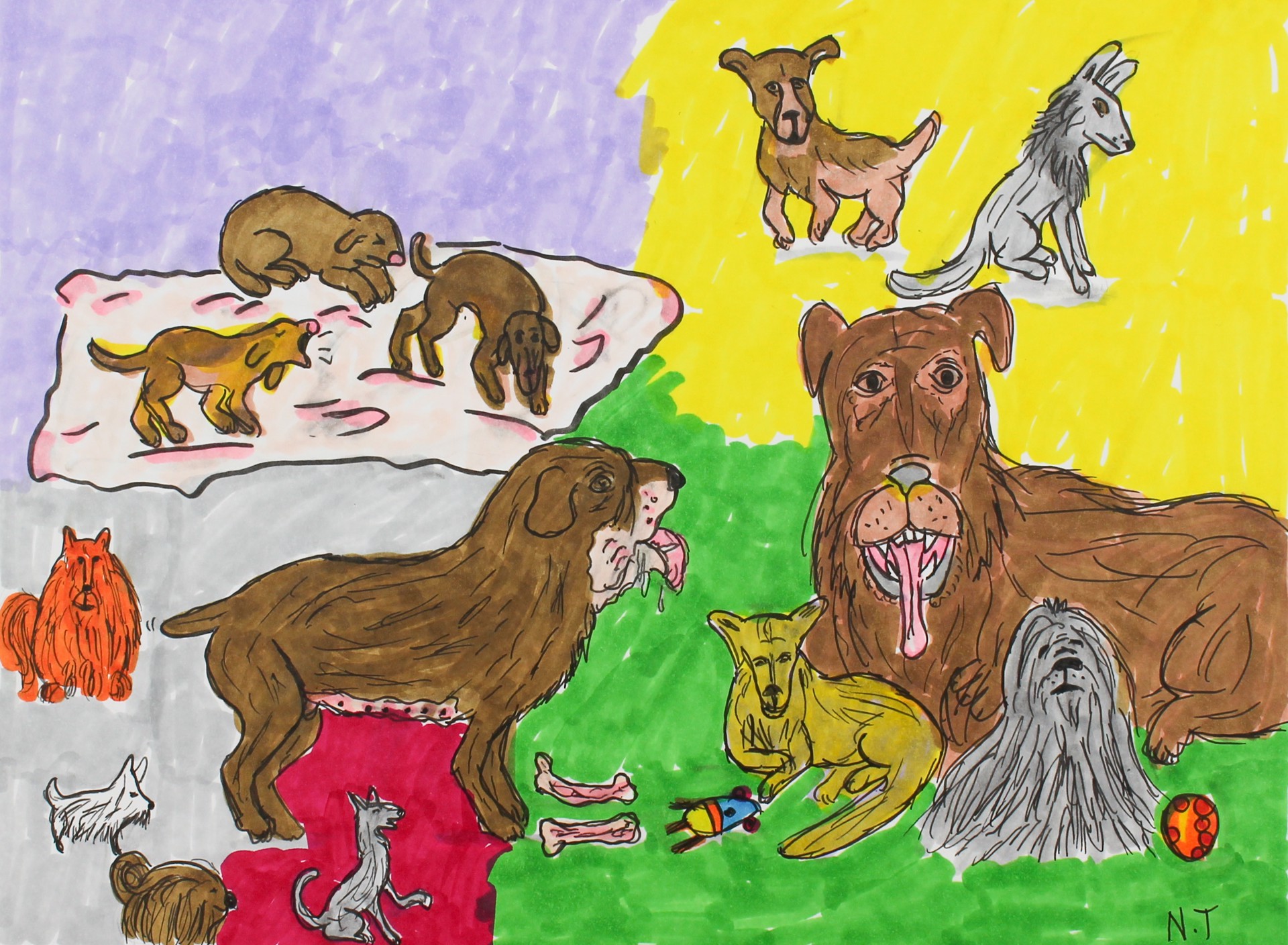 Dogs Everywhere by Nonja Tiller