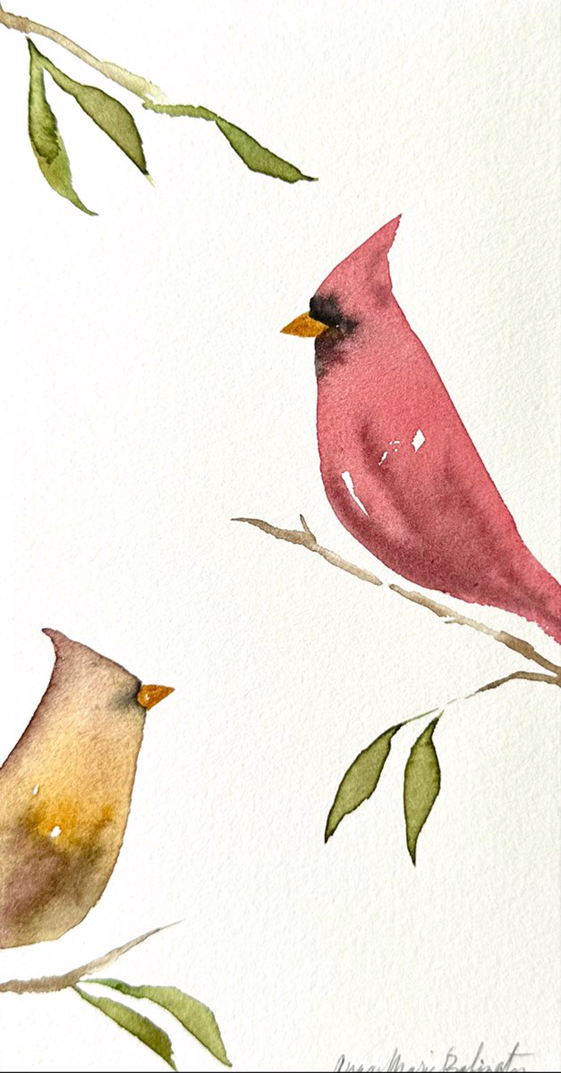 Cardinals I by Anna-Marie Babington