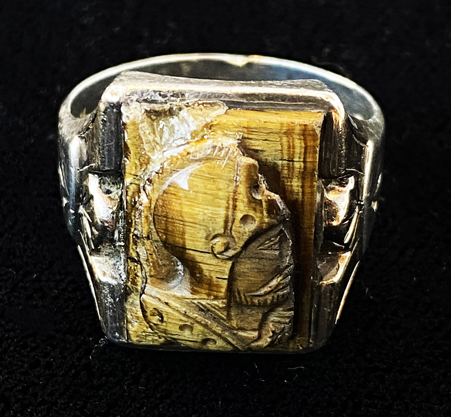 Glass Knight Sterling Ring by Artist Unknown