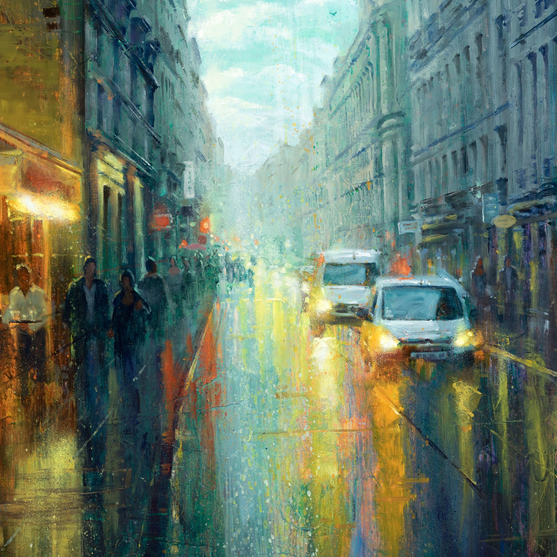 Paris Rainy Cafe by Christopher Clark