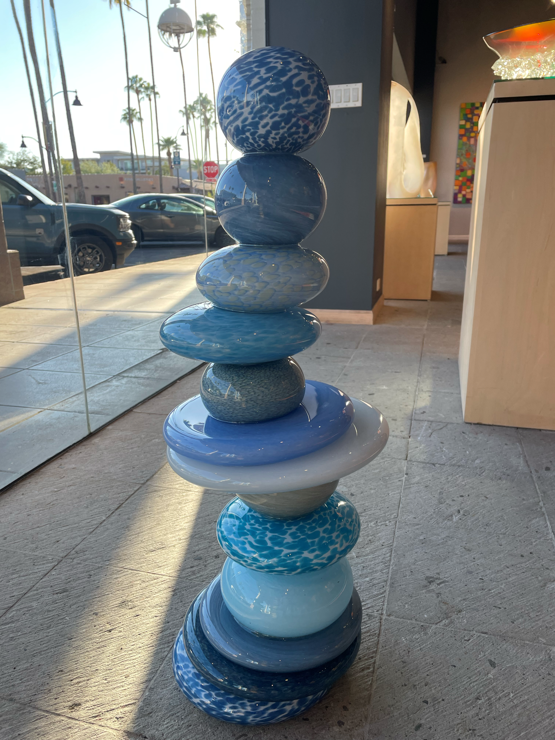 Pohacu Stacked Stones Blue (13) by Robert Madvin