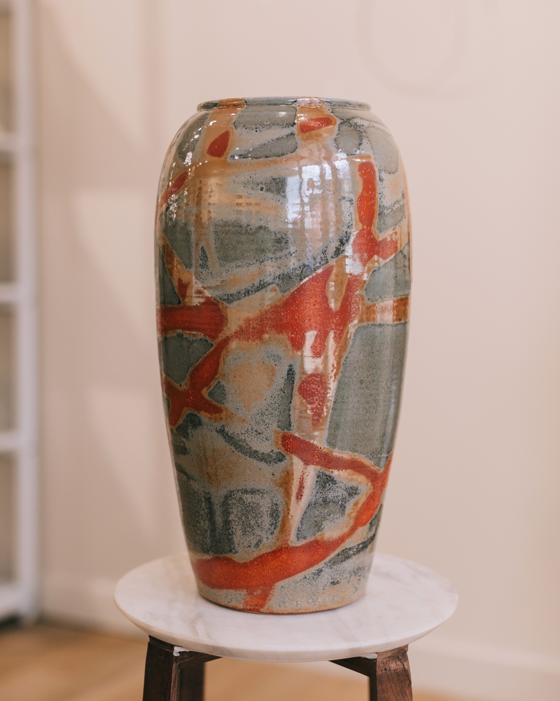 Extra Large Shino Vase #2 by William Mantor