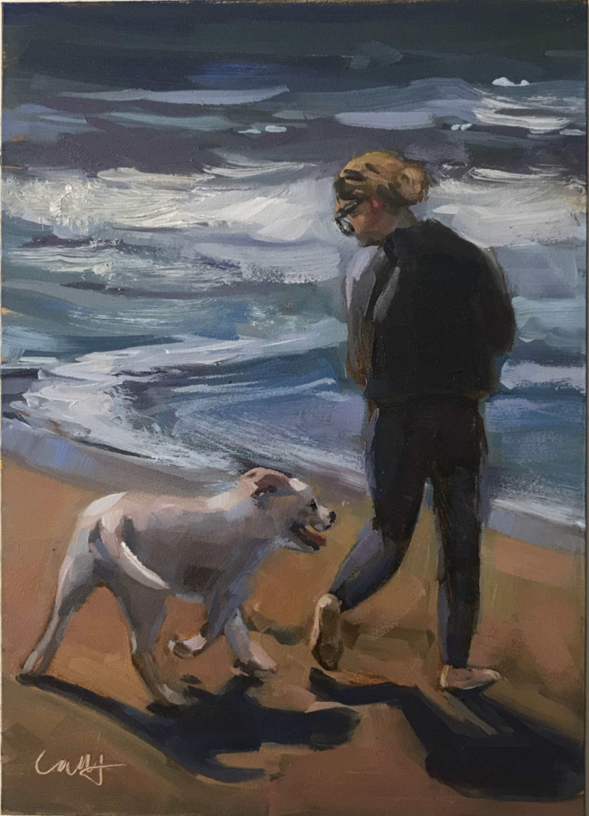 Strolling on the Beach by Cynthia  White Anderson