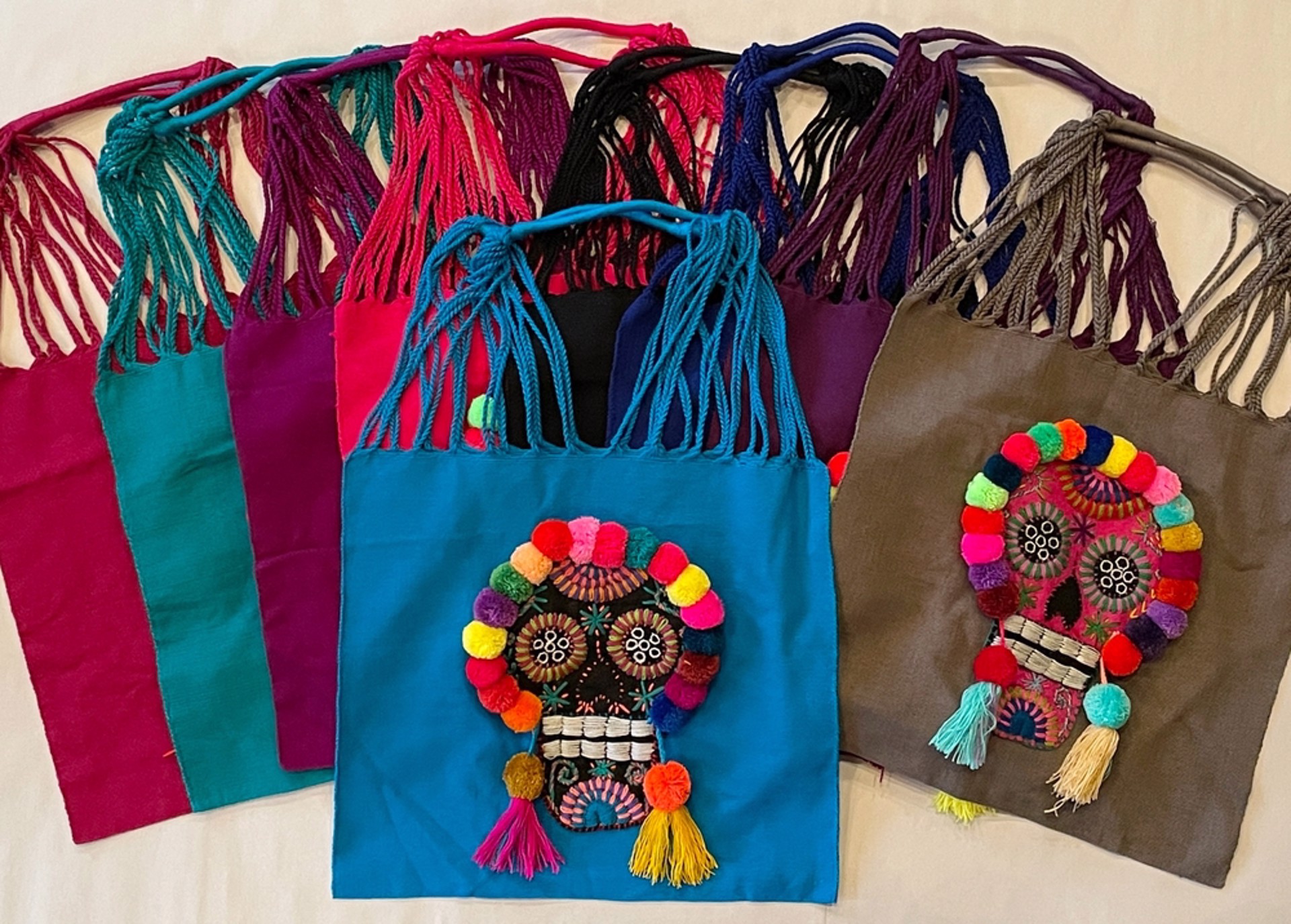Loom Embroidered Tote by Indigo Desert Ranch - Day of the Dead