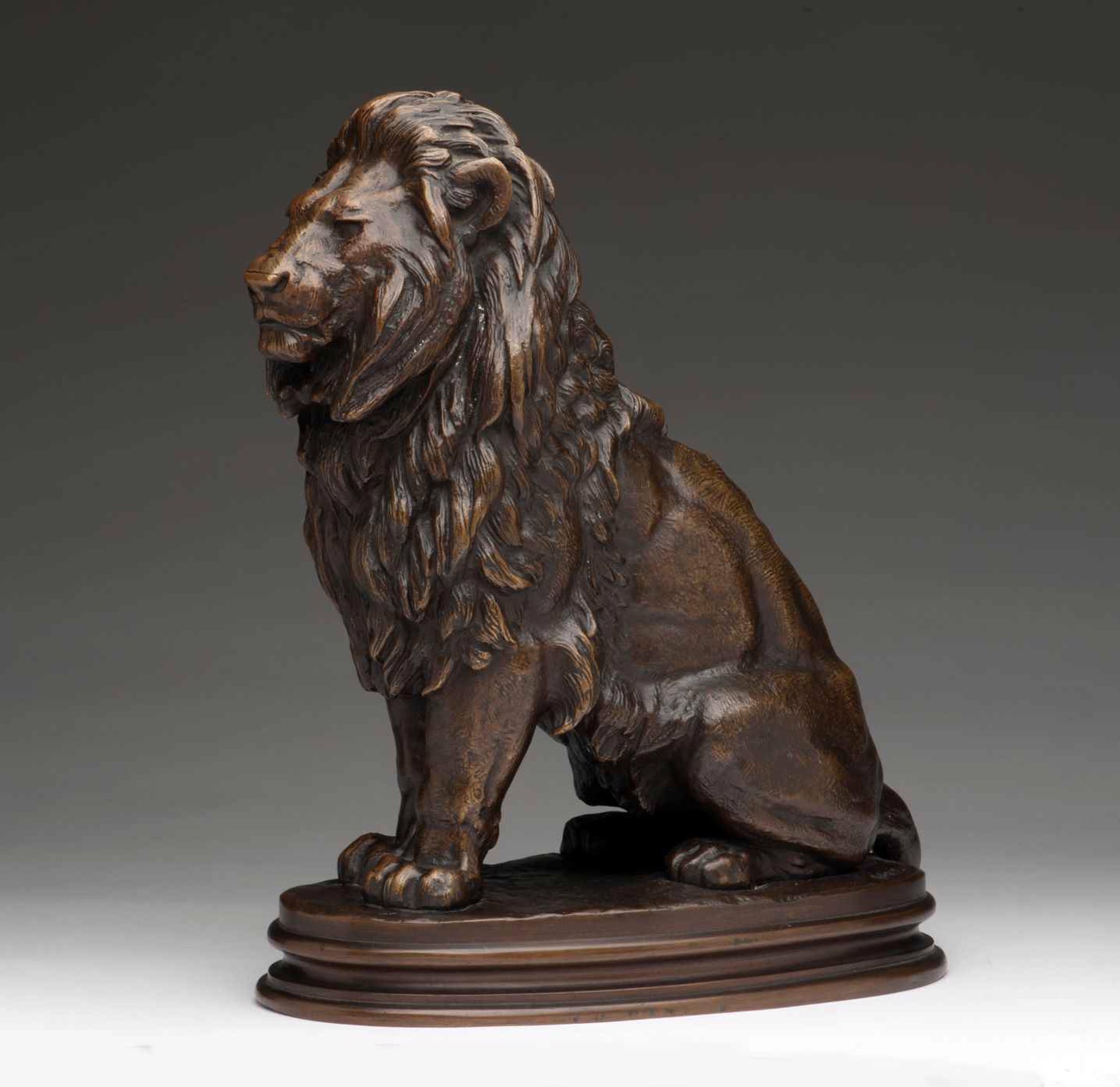 Seated Lion by Antoine-Louis Barye